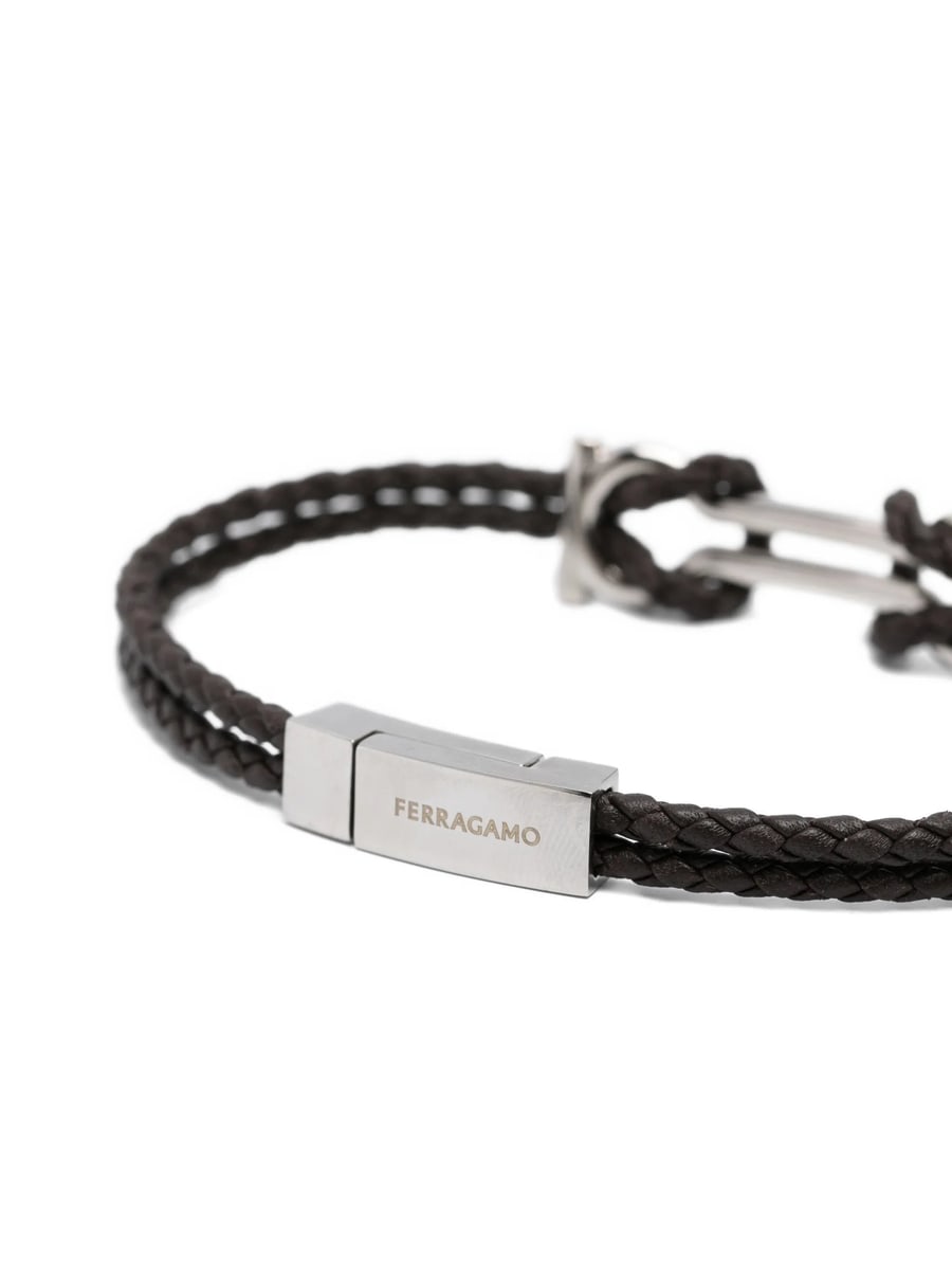 Ferragamo Ferragamo Gancini Braided Bracelet, view 3