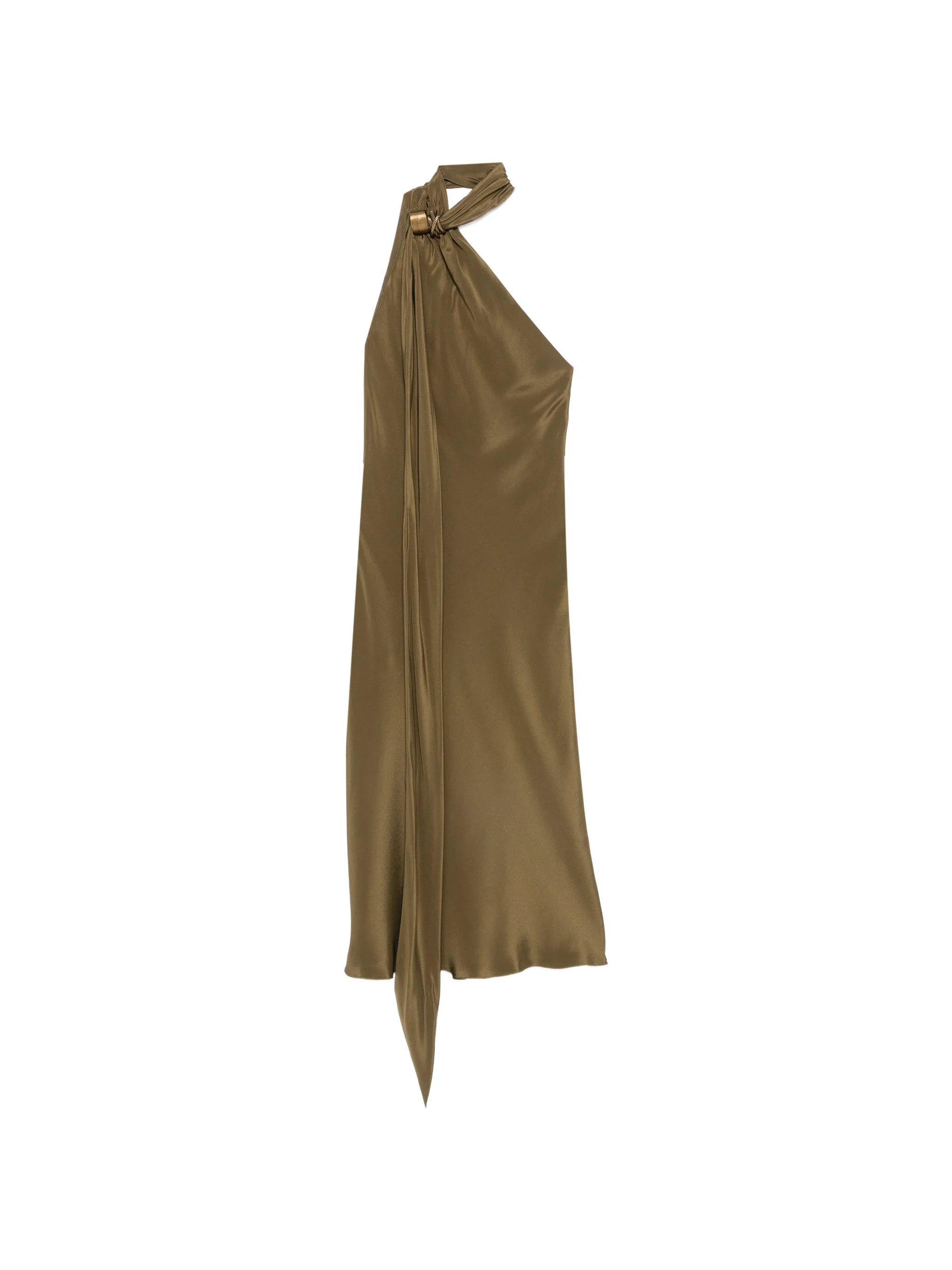 Max Mara Pianoforte Max Mara Pianoforte Evasto One-shoulder Hardware-detail Silk Midi Dress