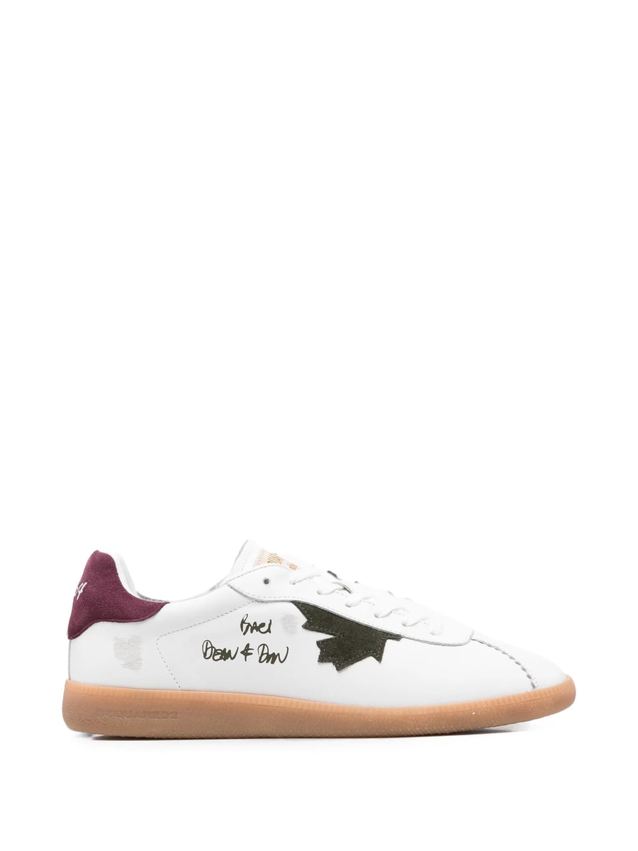 Dsquared2 Dsquared2 Dsquared2 Rebel Maple-leaf Leather Sneakers