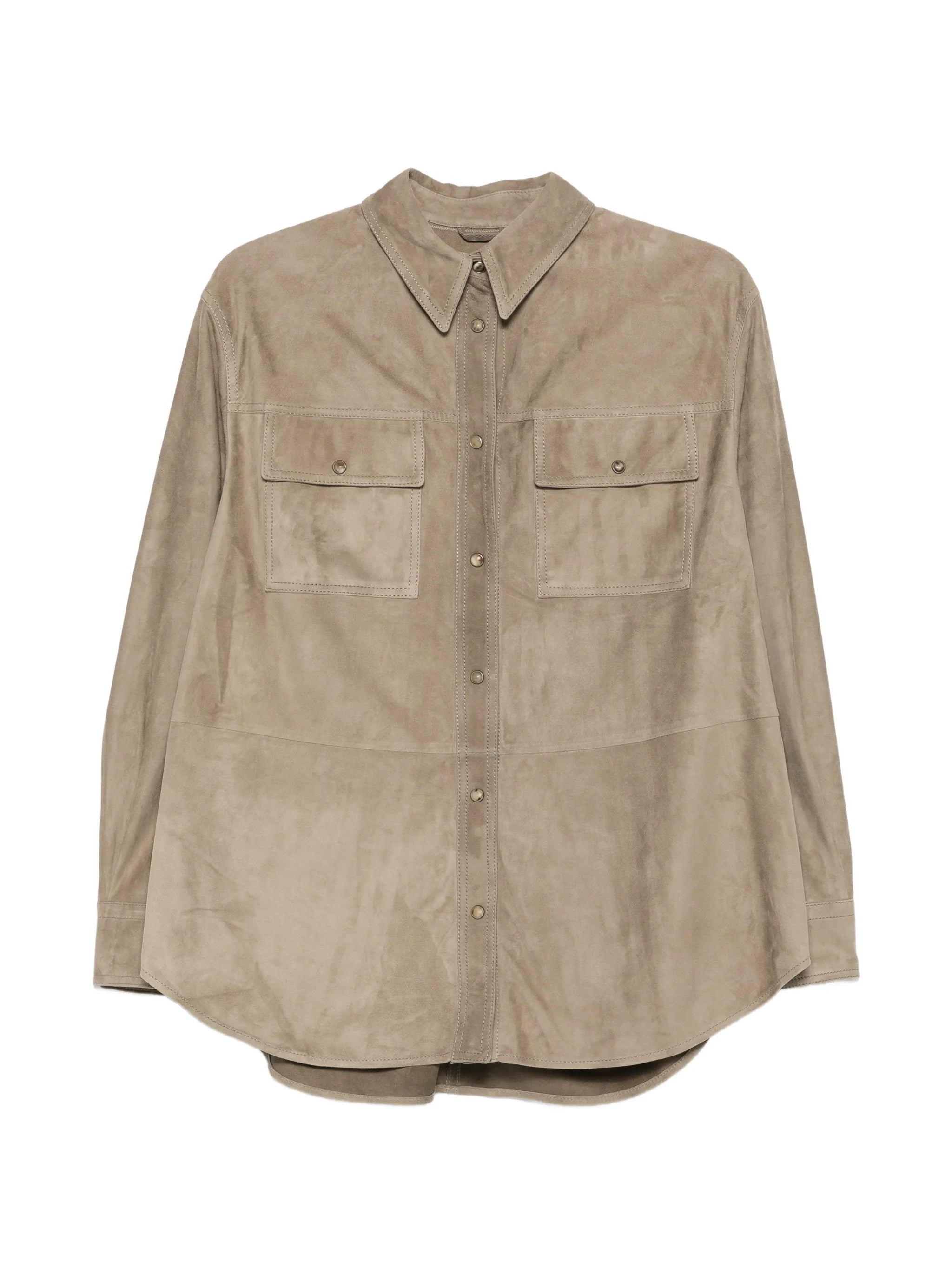 Brunello Cucinelli Brunello Cucinelli Pocket Leather Shirt