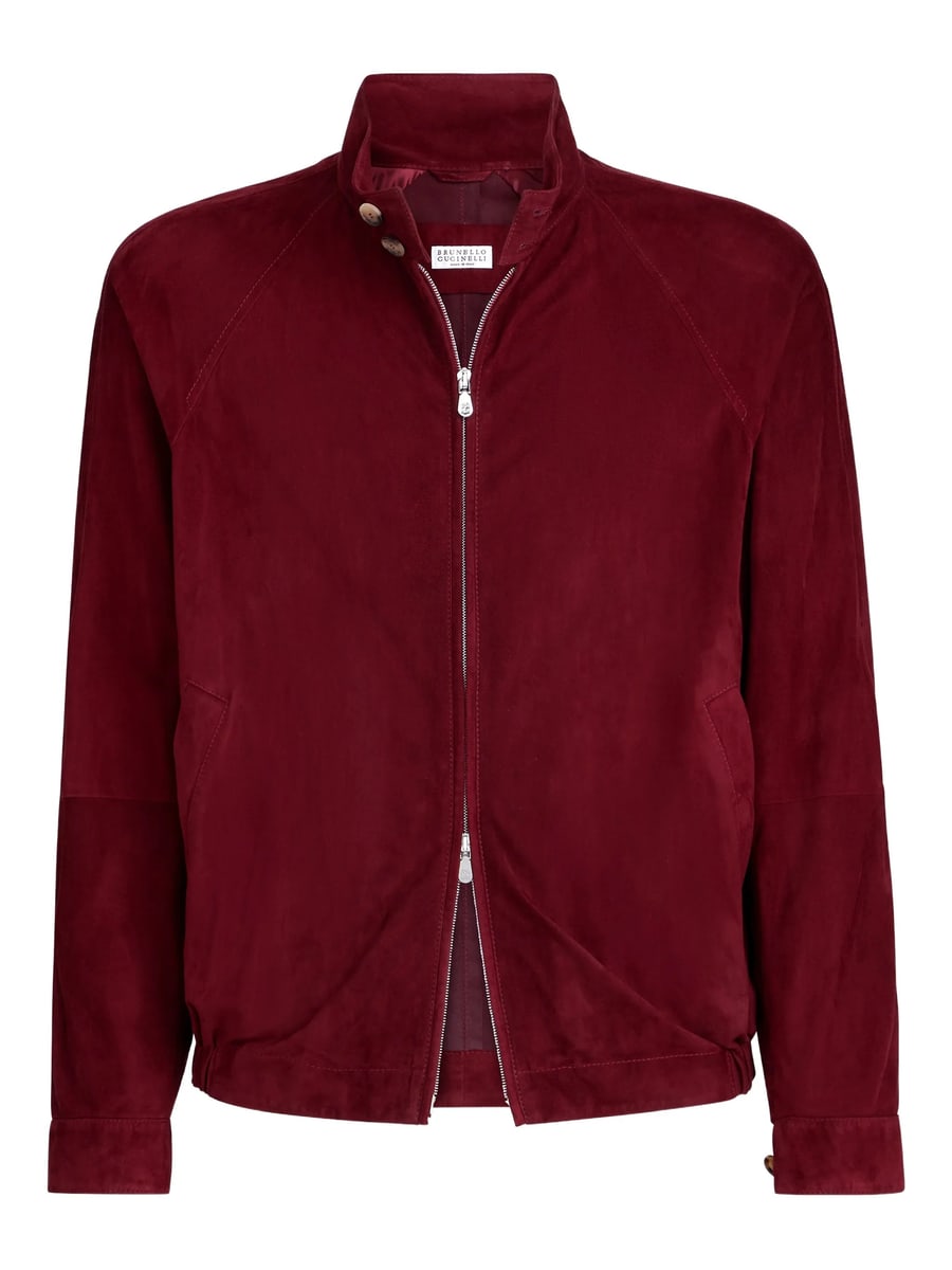 Brunello Cucinelli Brunello Cucinelli Stand-collar Suede Jacket