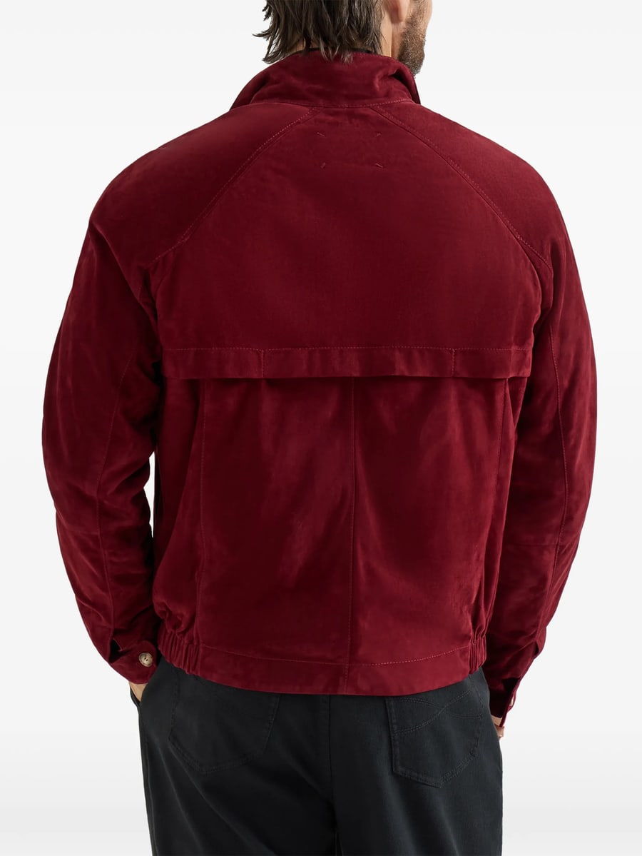 Brunello Cucinelli Brunello Cucinelli Stand-collar Suede Jacket, view 5