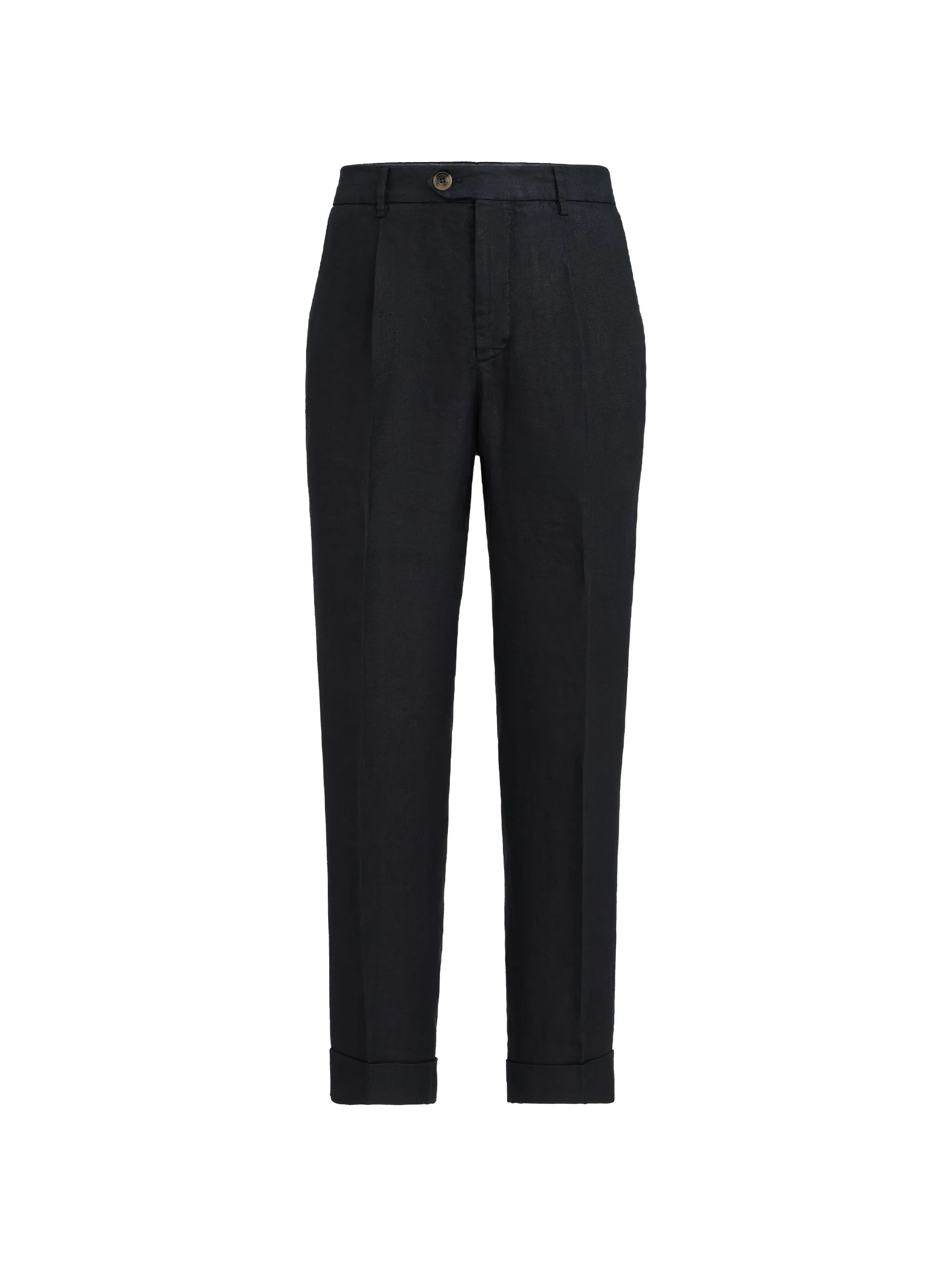Brunello Cucinelli Brunello Cucinelli Garment-dyed Trousers In Linen Gabardine With Pleat
