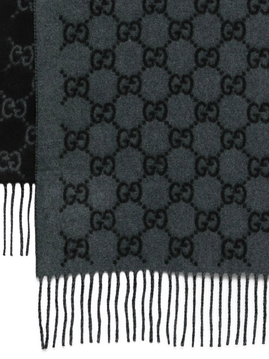 Gucci Gucci Monogram Frindge Scarf, view 2