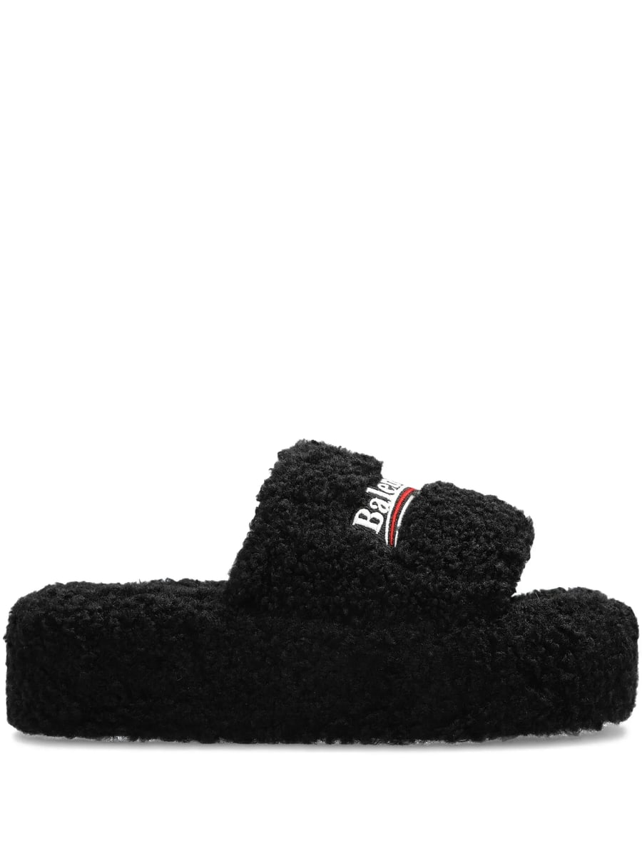 Balenciaga Balenciaga Logo-embroidered Platform Sandals