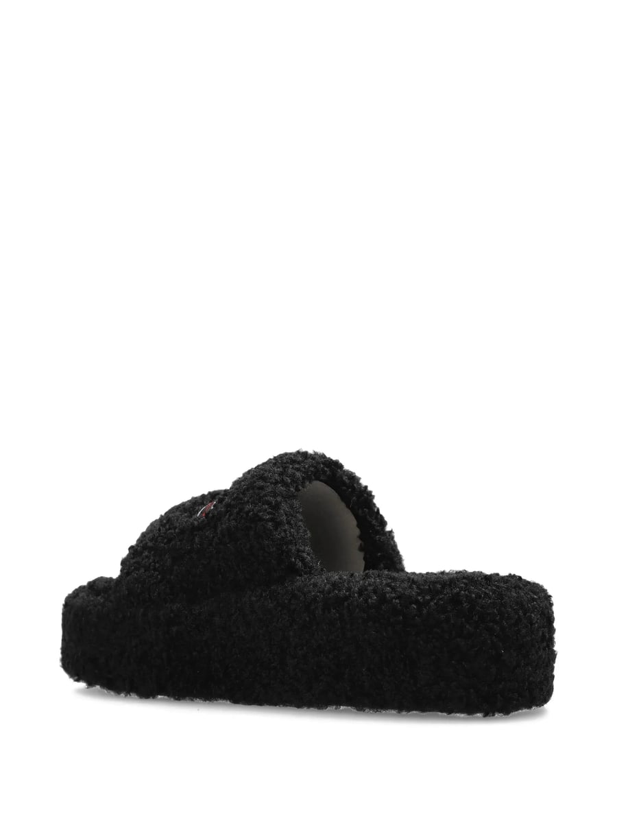 Balenciaga Balenciaga Logo-embroidered Platform Sandals, view 3