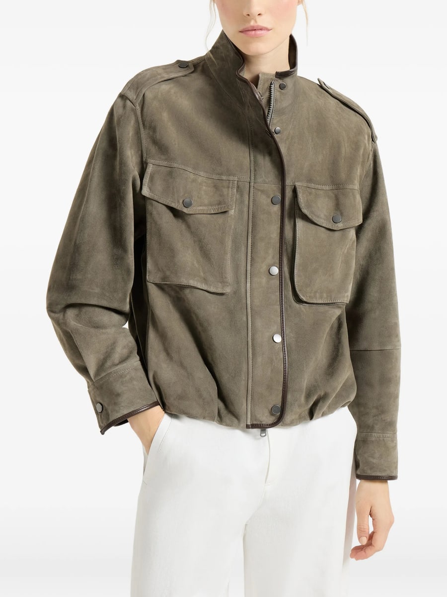 Brunello Cucinelli Brunello Cucinelli Leather Jacket, view 3