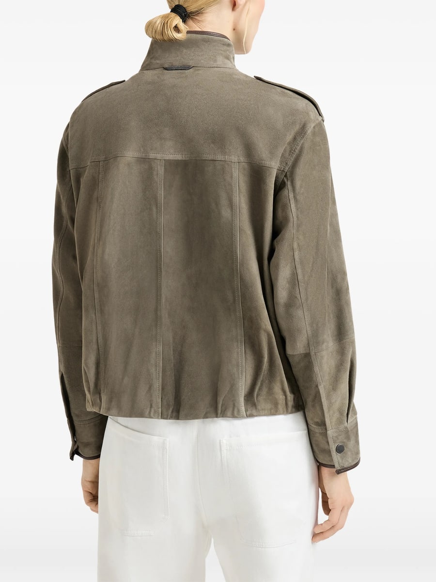 Brunello Cucinelli Brunello Cucinelli Leather Jacket, view 5