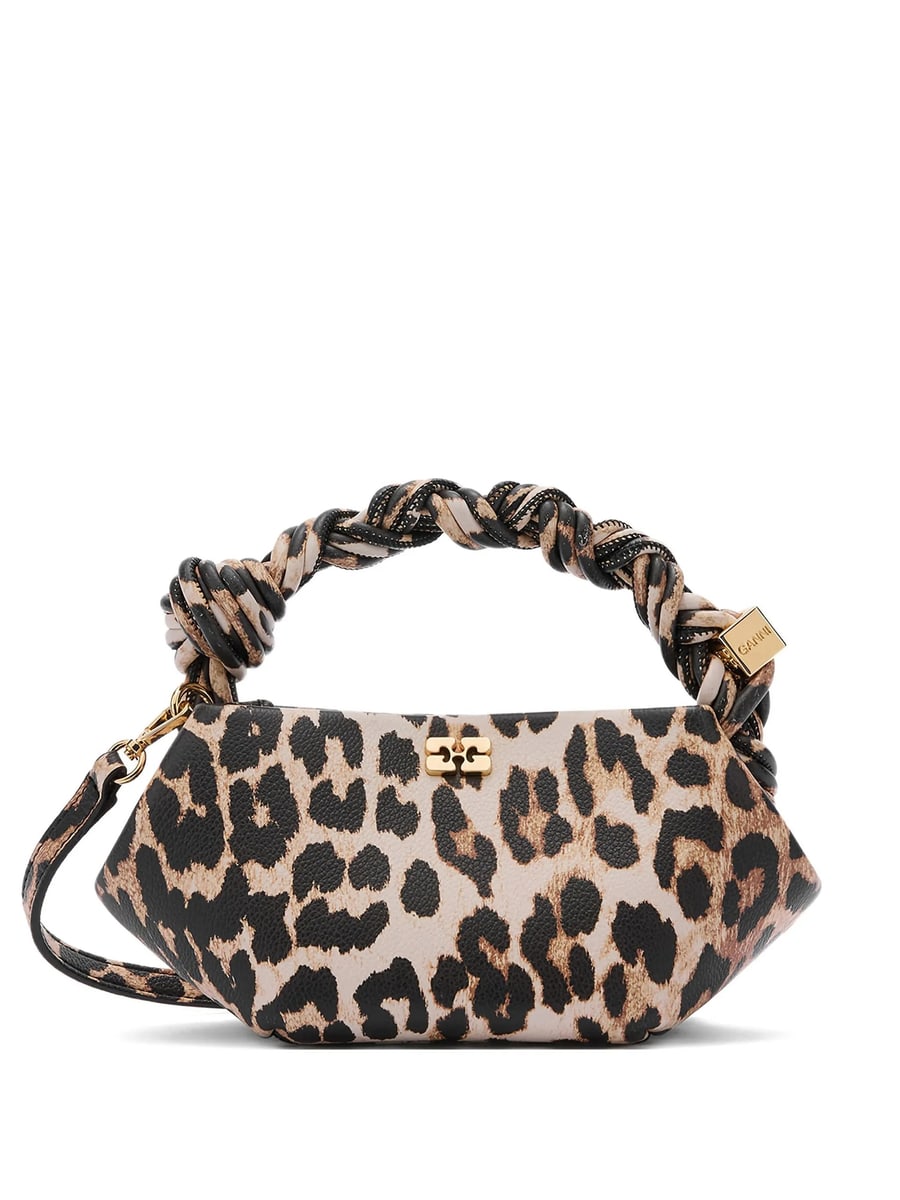 Ganni Ganni Leopard Grained Mini Bou Bag