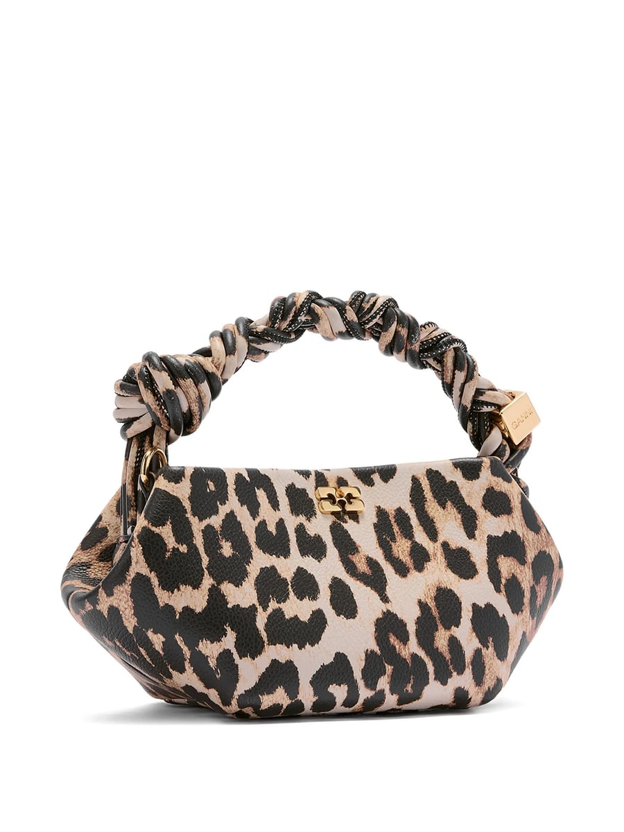 Ganni Ganni Leopard Grained Mini Bou Bag, view 3