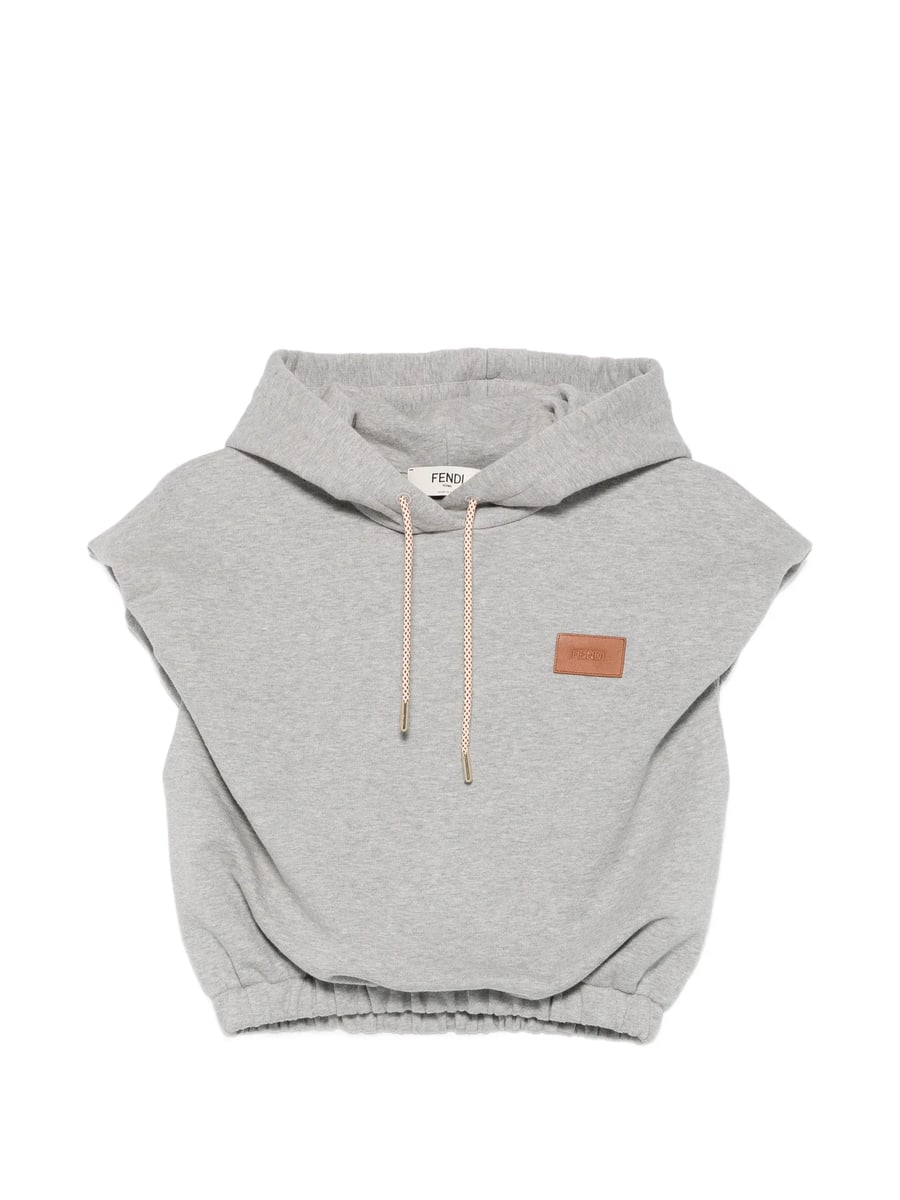 Fendi Fendi Logo-patch Sleeveless Hoodie