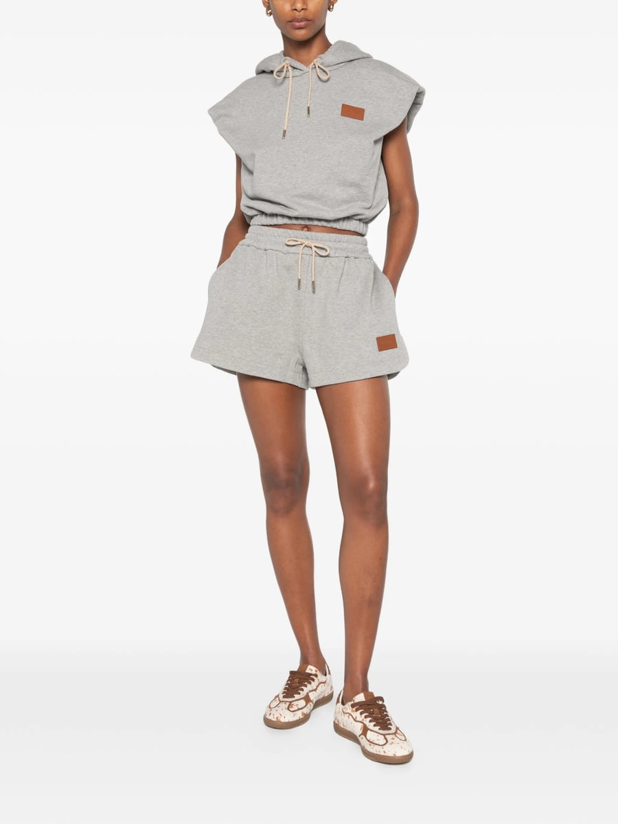 Fendi Fendi Logo-patch Sleeveless Hoodie, view 4