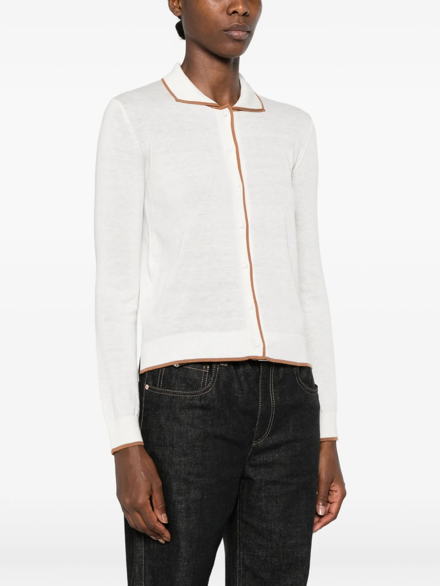 Max Mara Studio Max Mara Studio Contrast-trim Cardigan, view 3