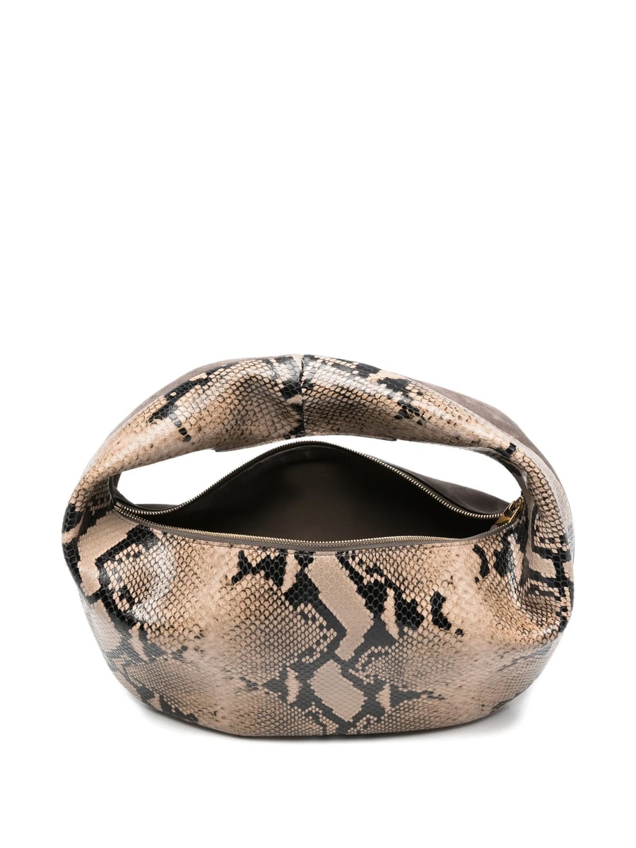 Khaite Khaite Medium Olivia Snake-effect Tote Bag, view 3
