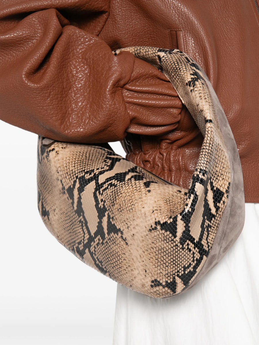Khaite Khaite Medium Olivia Snake-effect Tote Bag, view 5