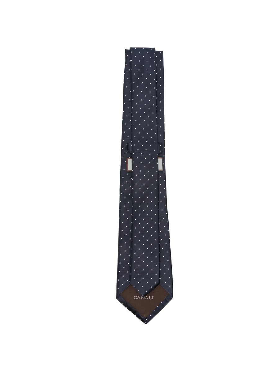 Canali Canali Polka-dot Silk Tie, view 3