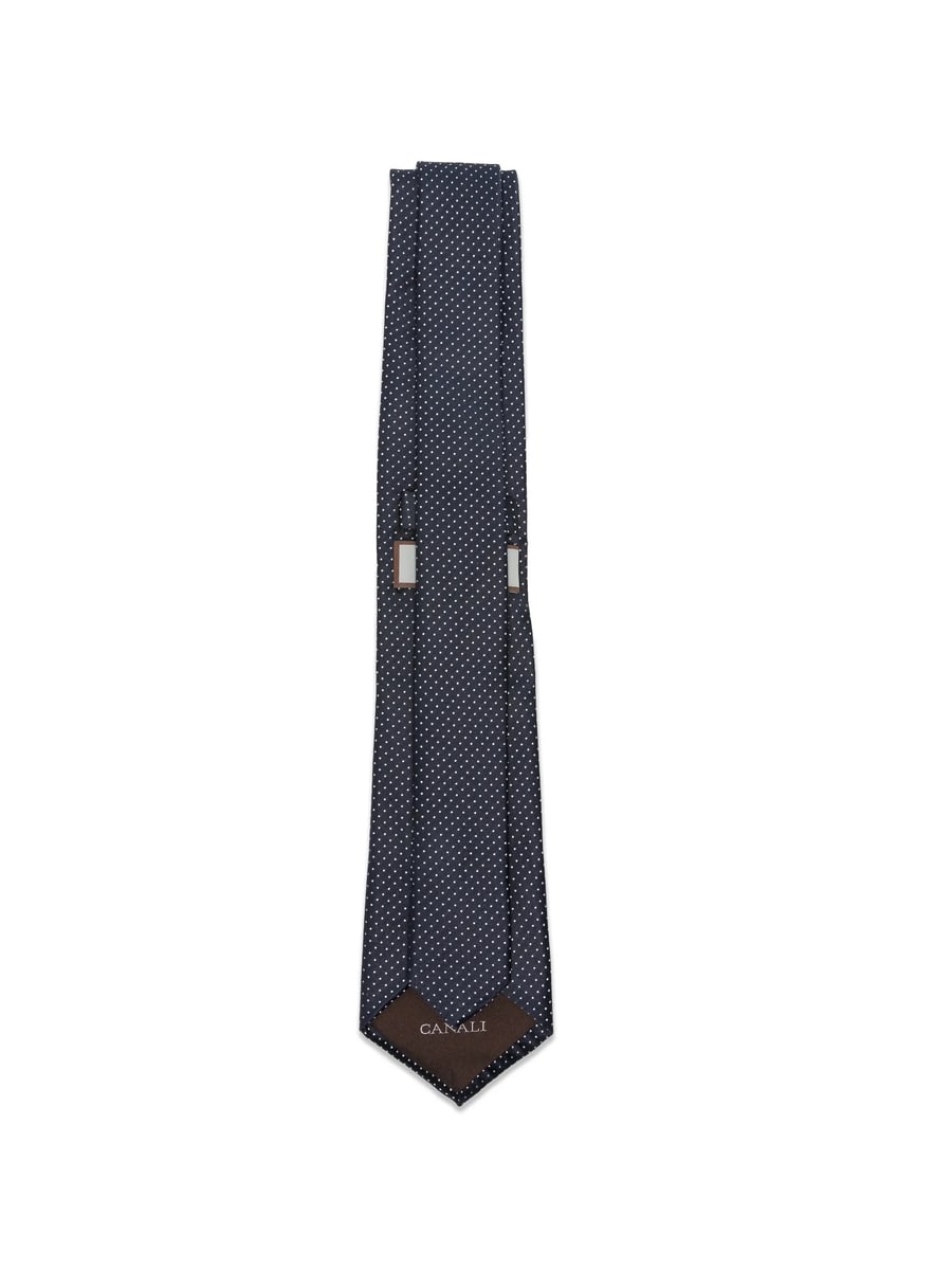 Canali Canali Polka-dot Twill Tie, view 3