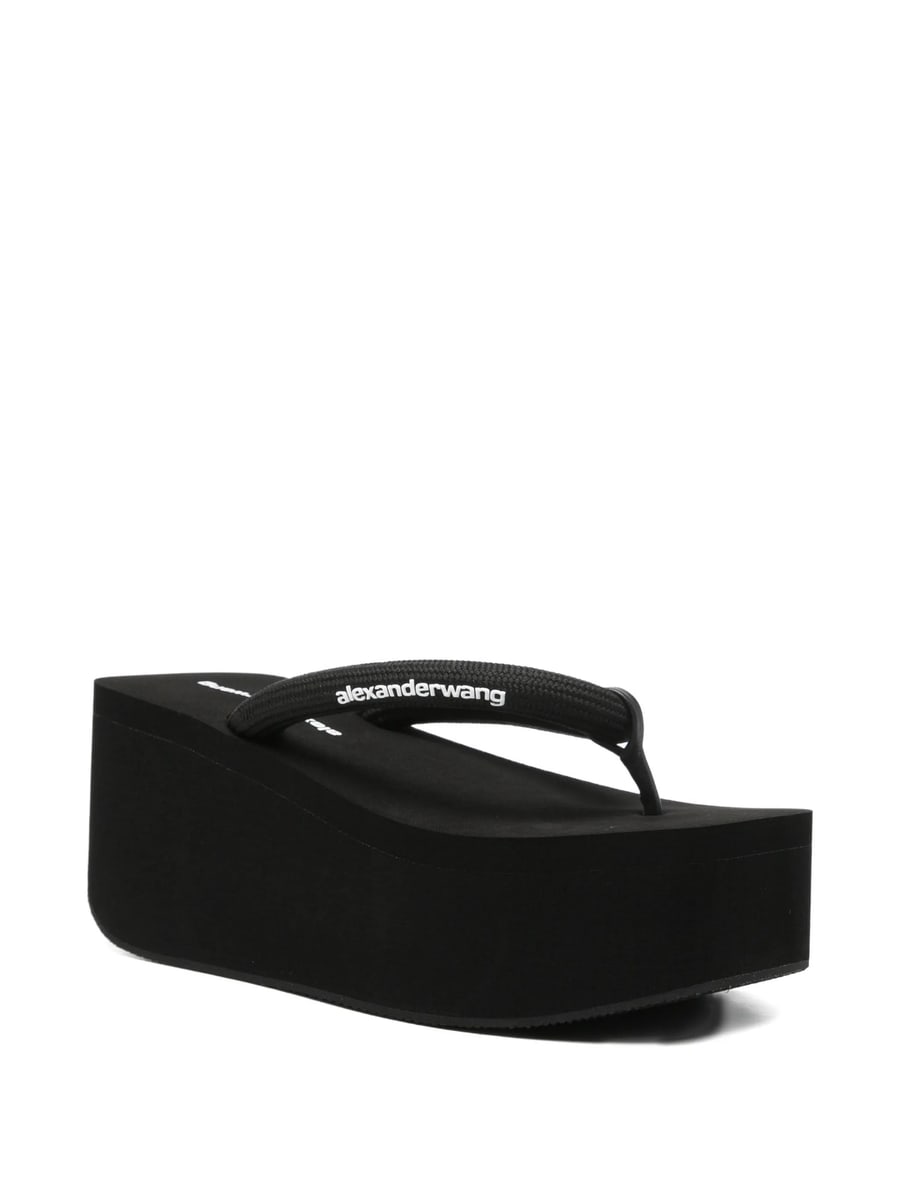 Alexander Wang Alexander Wang Logo-print Platform Sandals, view 3