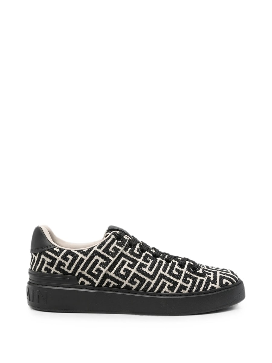 Balmain Balmain Monogram Logo-embossed Sneakers