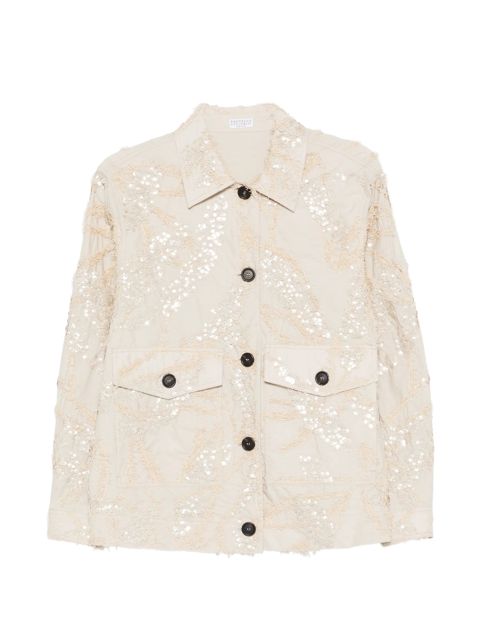 Brunello Cucinelli Brunello Cucinelli Sequin-embellished Front-pocket Jacket