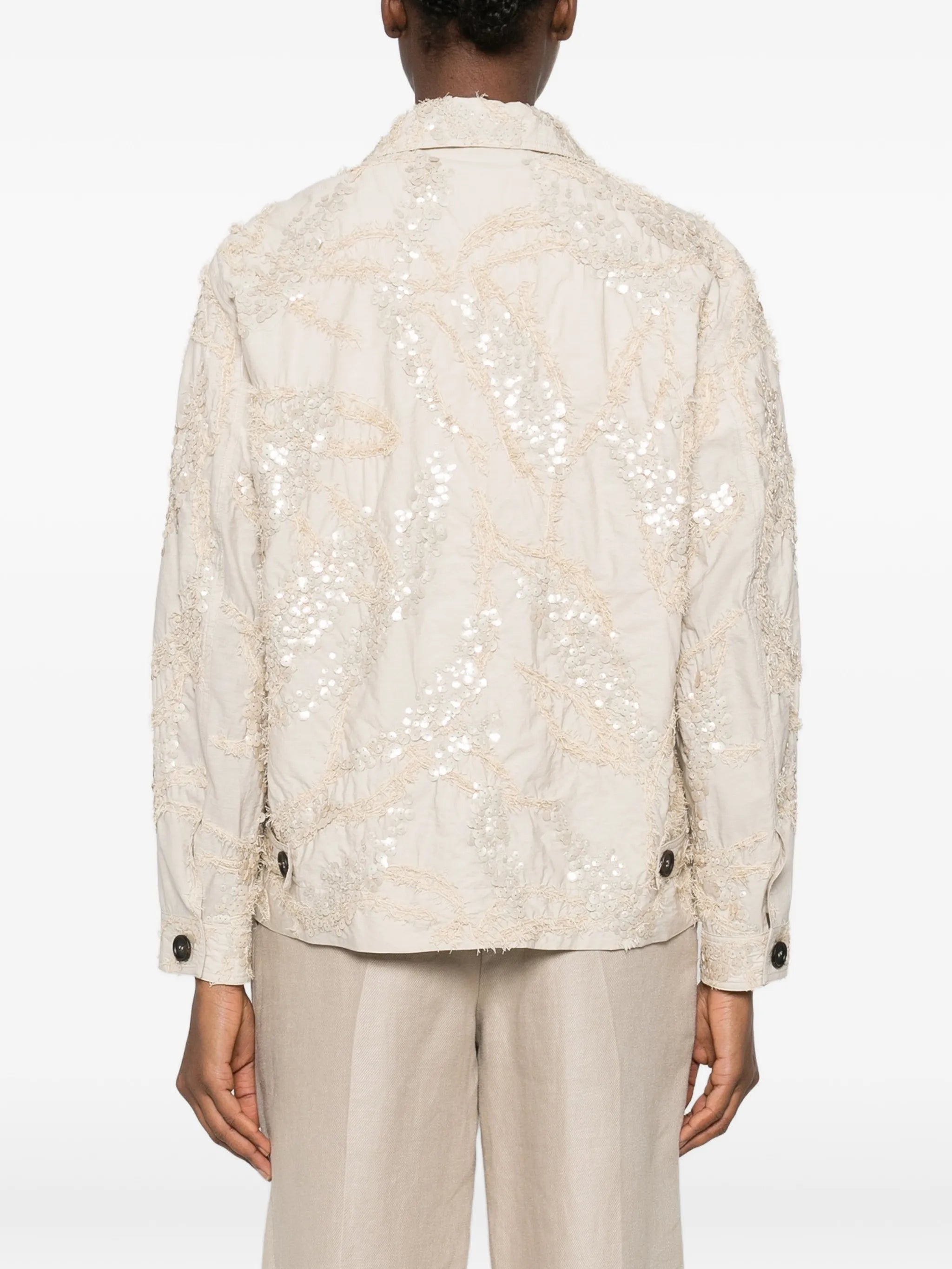 Brunello Cucinelli Brunello Cucinelli Sequin-embellished Front-pocket Jacket, view 2