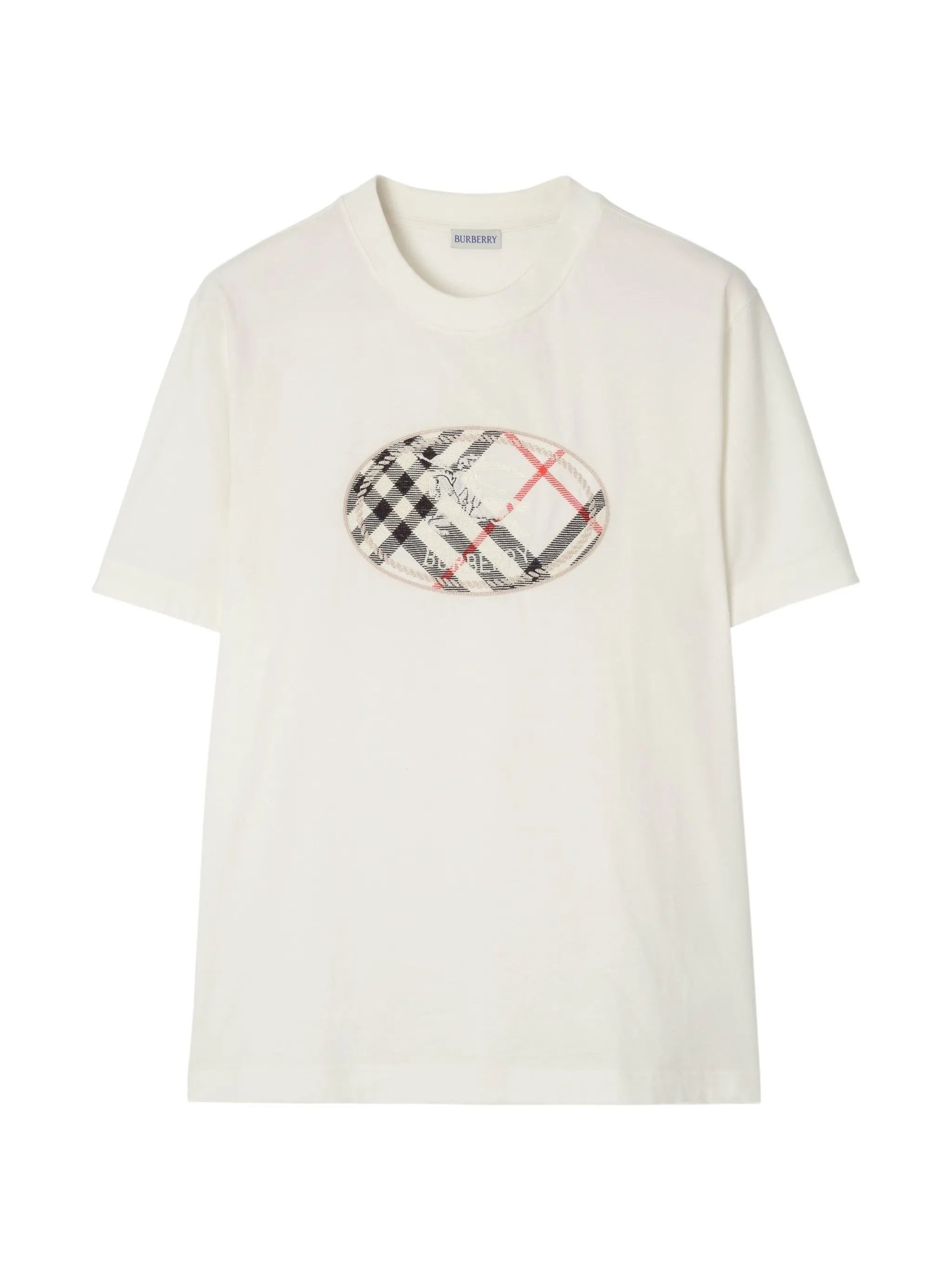 Burberry Burberry Check Knight Stamp Cotton T-shirt