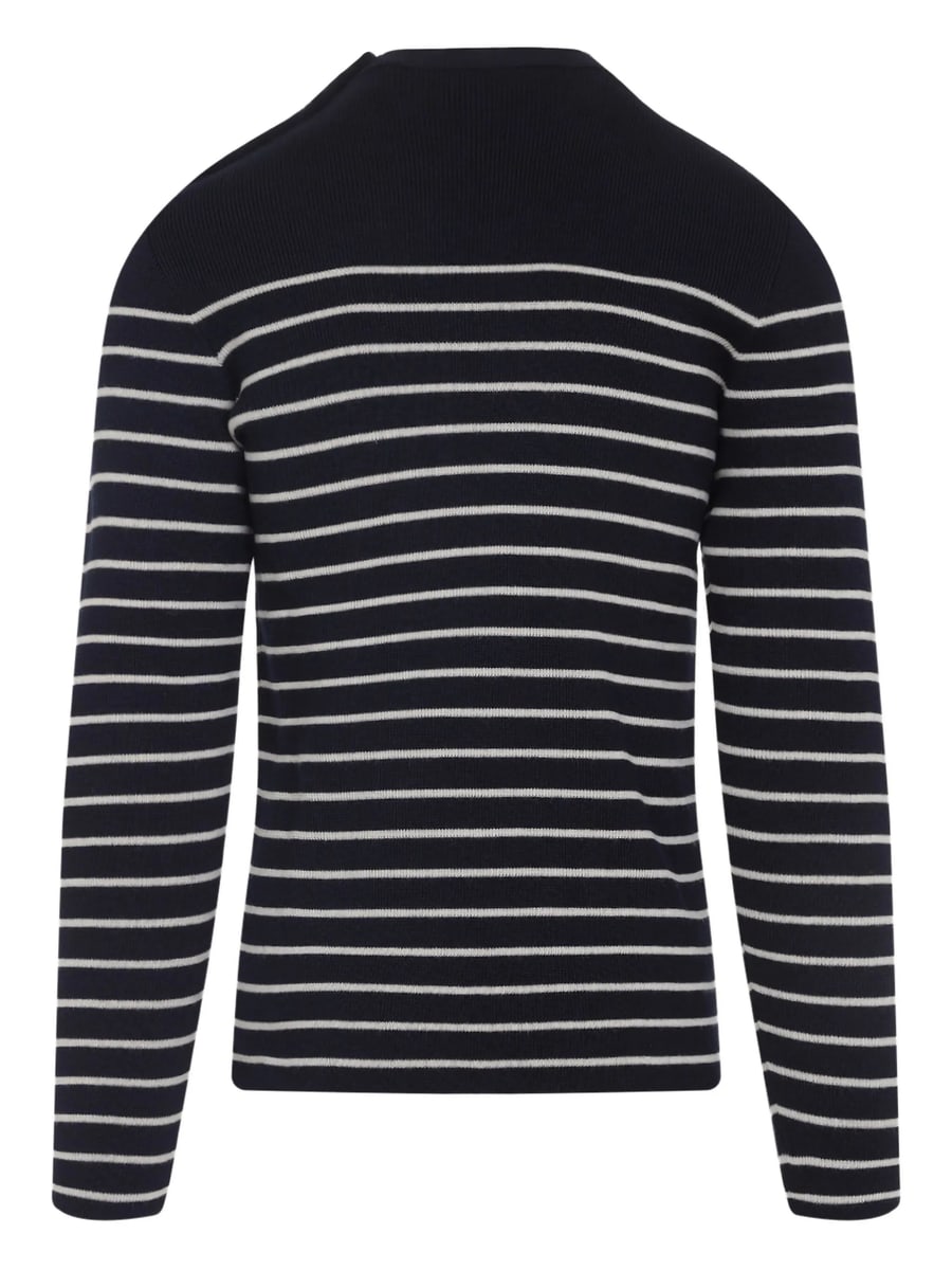Prada Prada Striped Wool Crew-neck Sweater, view 2