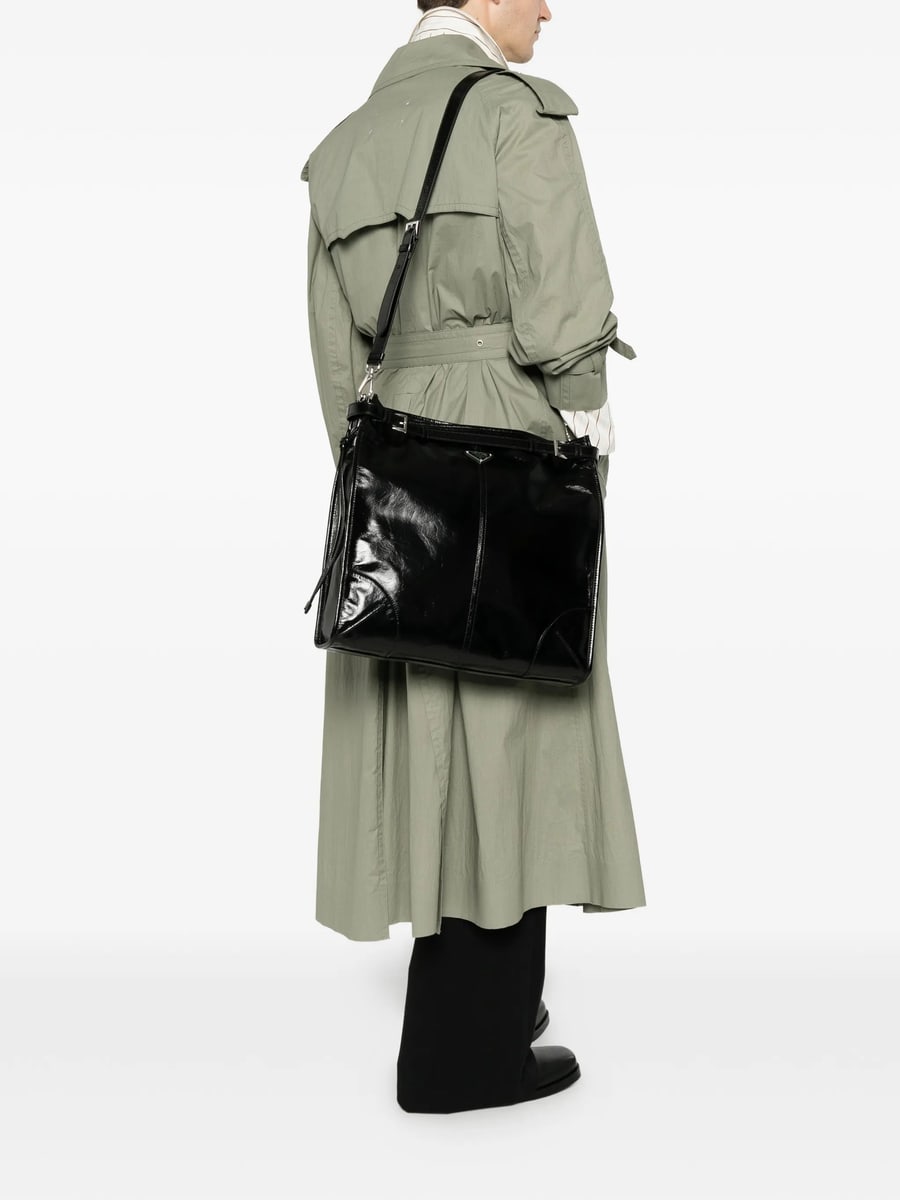 Prada Prada Bonnie Leather Shoulder Bag, view 3