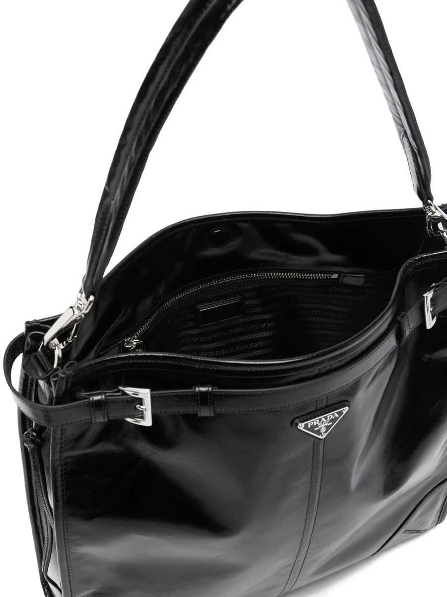 Prada Prada Bonnie Leather Shoulder Bag, view 4