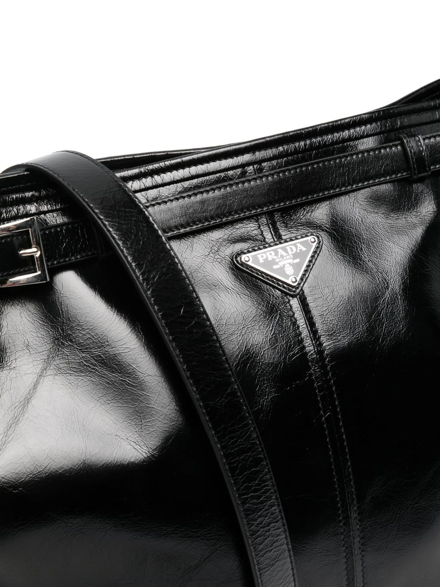 Prada Prada Bonnie Leather Shoulder Bag, view 5