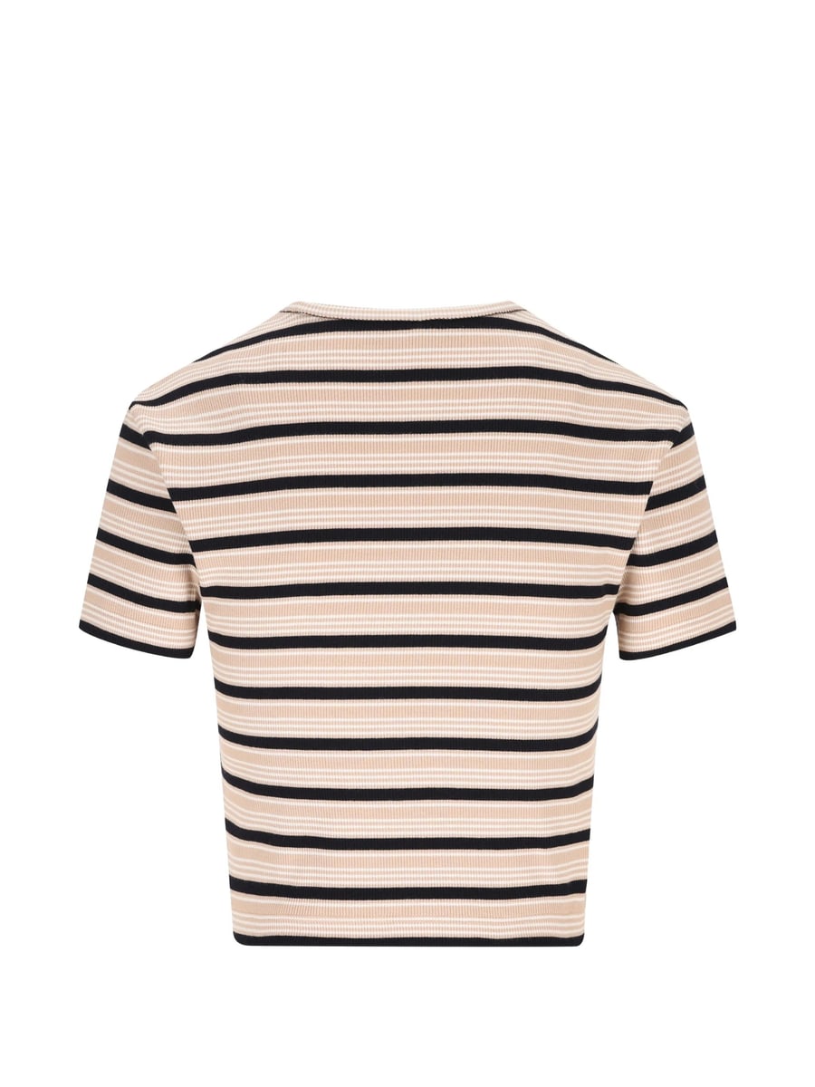 Fendi Fendi Striped Logo-patch T-shirt, view 4