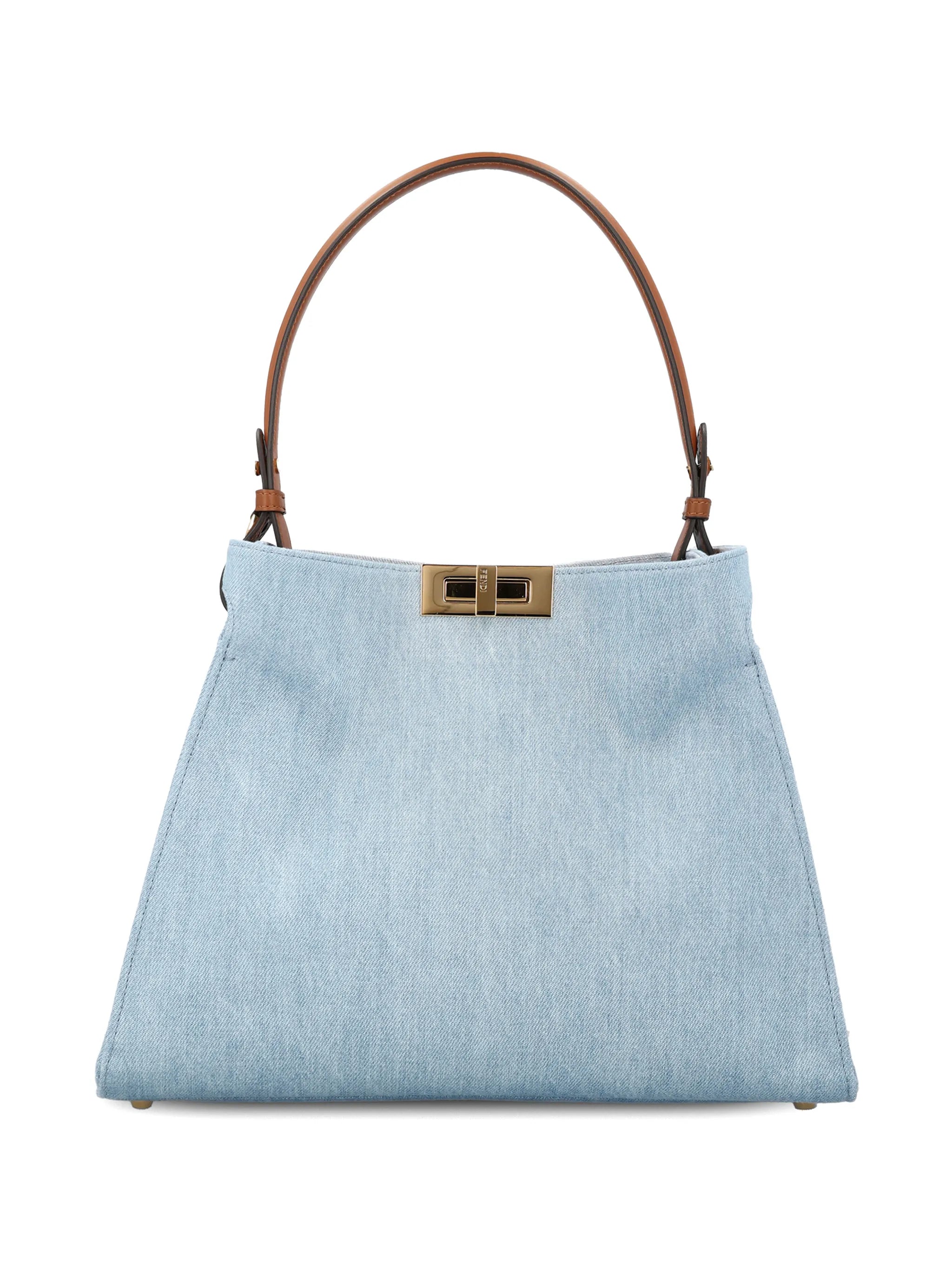 Fendi Fendi Medium Way Light Blue Denim Bag