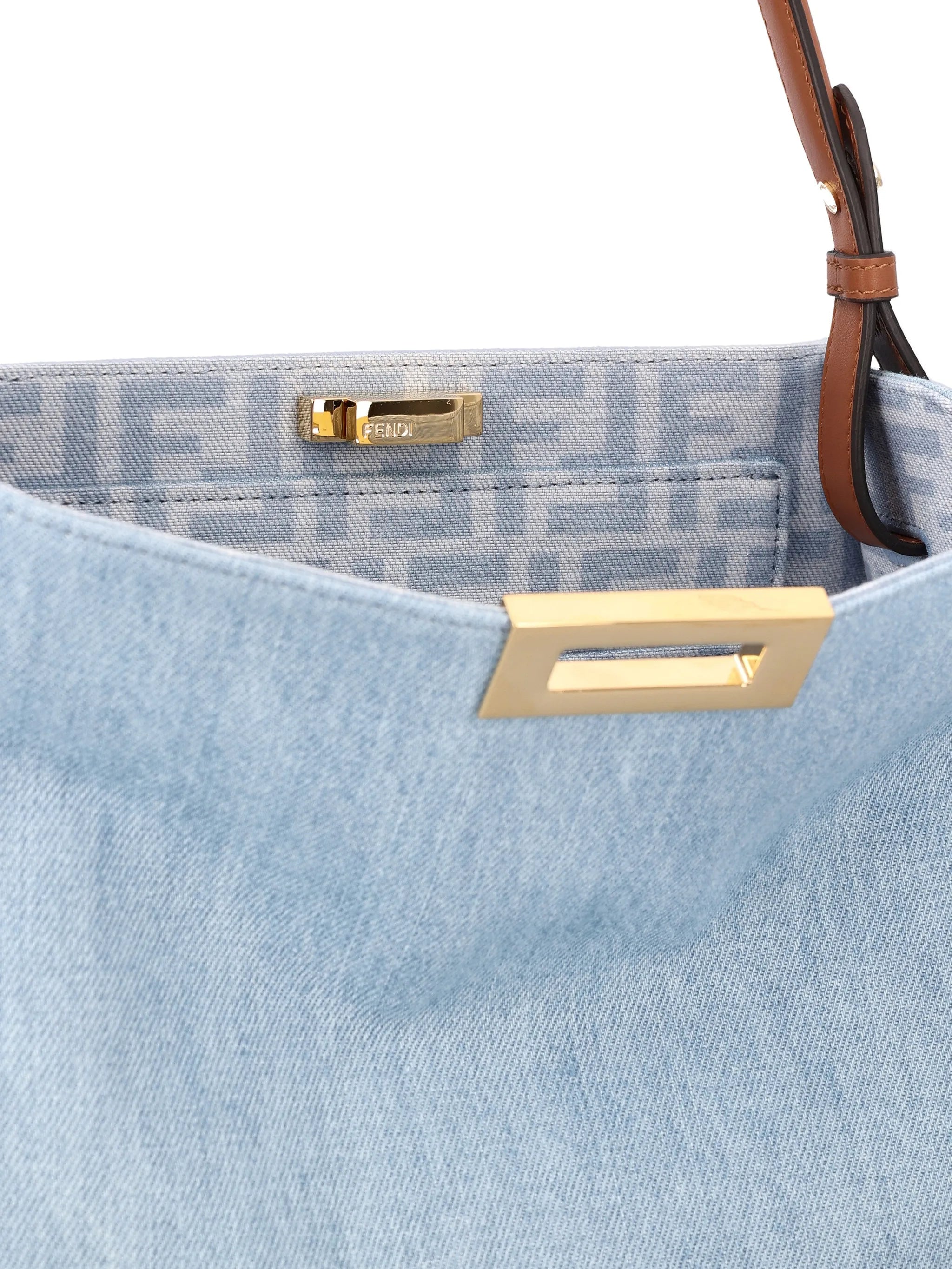 Fendi Fendi Medium Way Light Blue Denim Bag, view 2