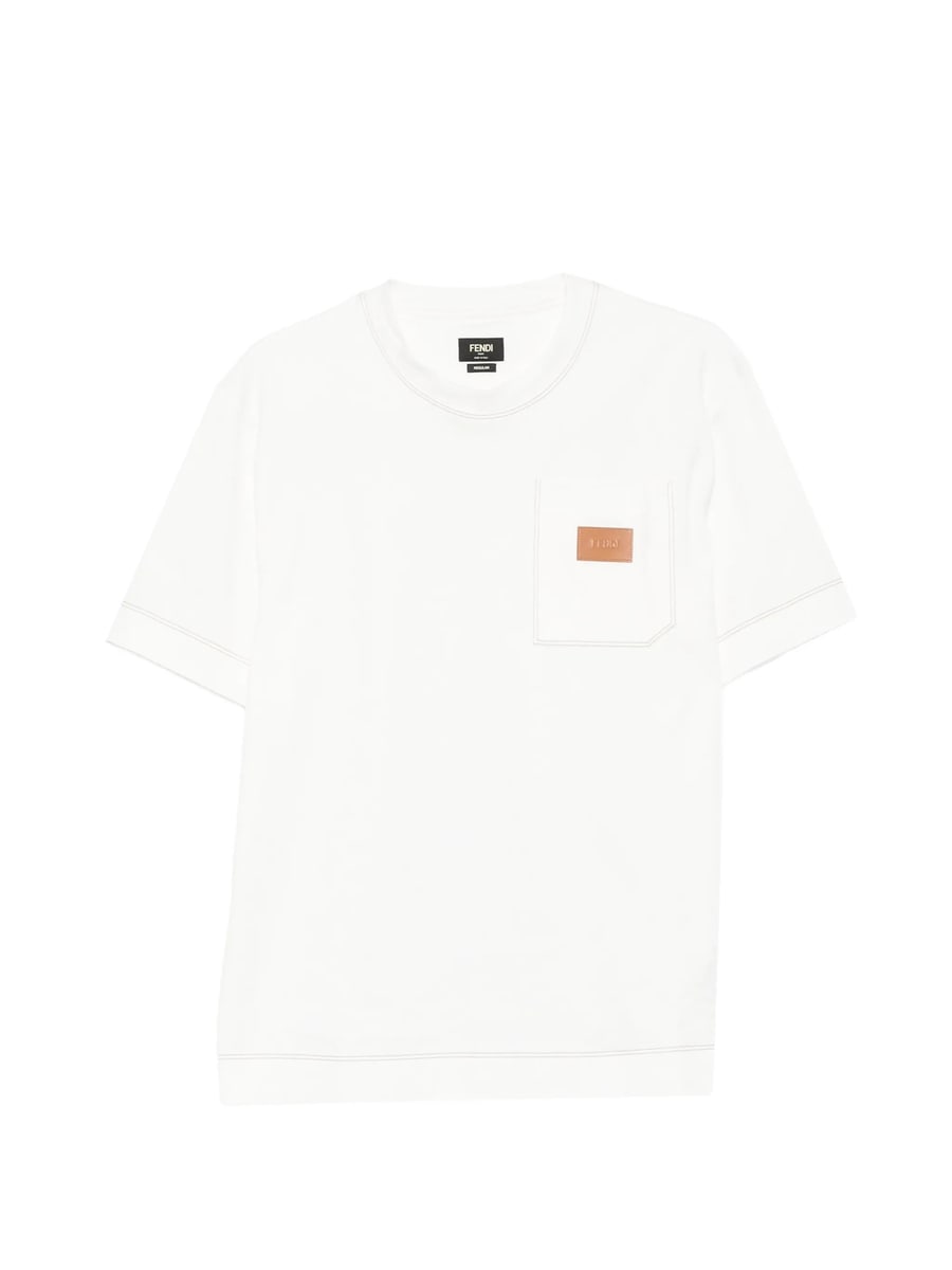 Fendi Fendi Logo-patch T-shirt