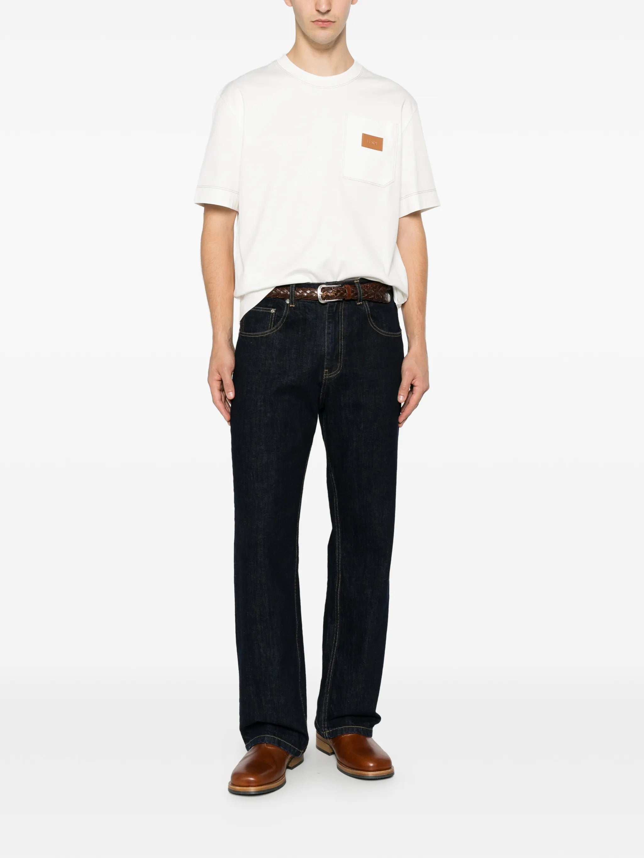 Fendi Fendi Logo-patch T-shirt, view 2
