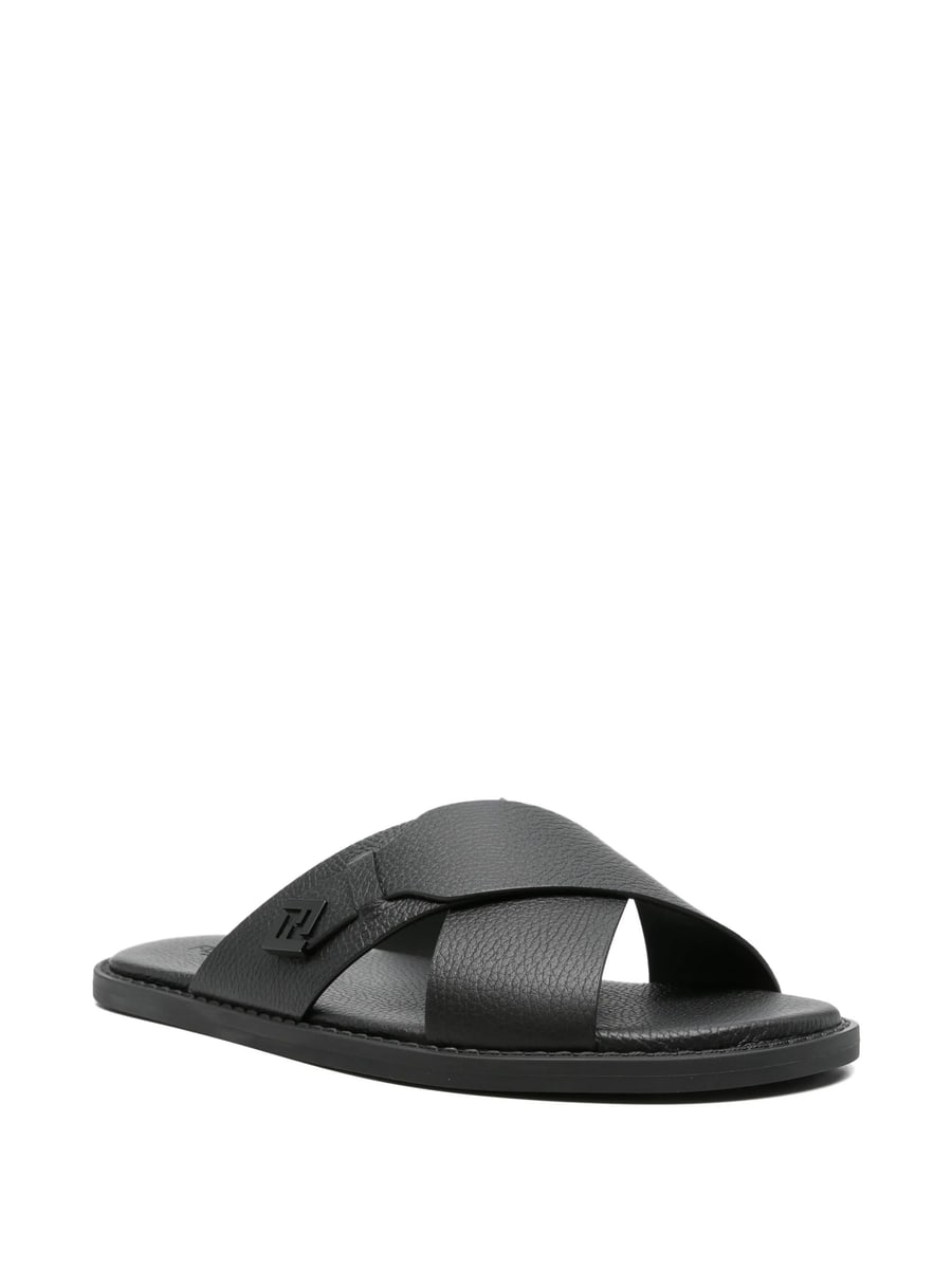 Fendi Fendi FF-logo Crossover-strap Sandals, view 2