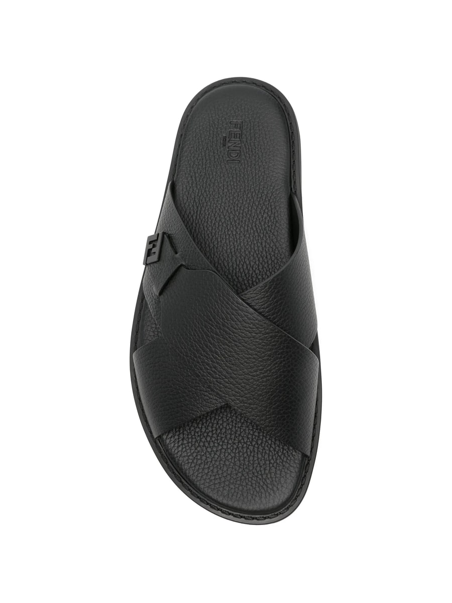 Fendi Fendi FF-logo Crossover-strap Sandals, view 4