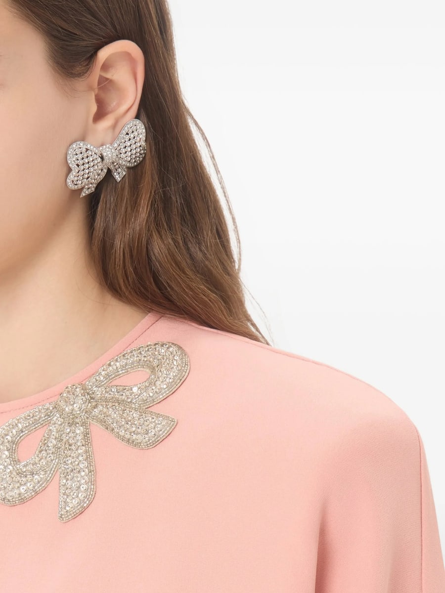 Valentino Garavani Valentino Garavani Trop Chou Metal And Swarovski® Crystals Earrings, view 4