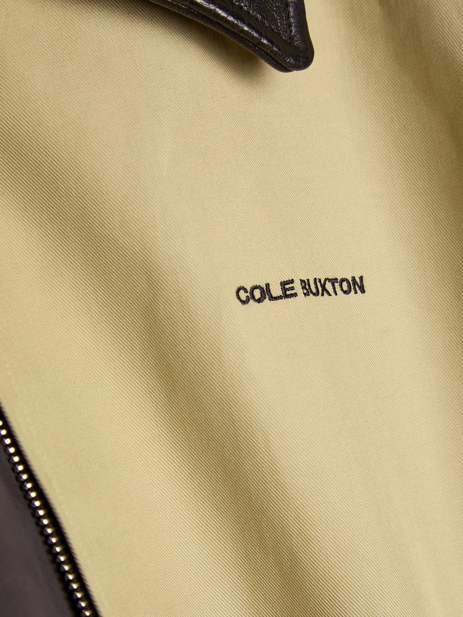 Cole Buxton Cole Buxton Leather-collar Logo-print Jacket, view 2