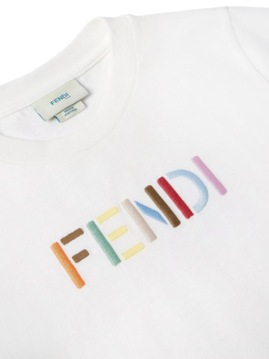 Fendi Fendi Embroidered Logo-patch T-shirt, view 2