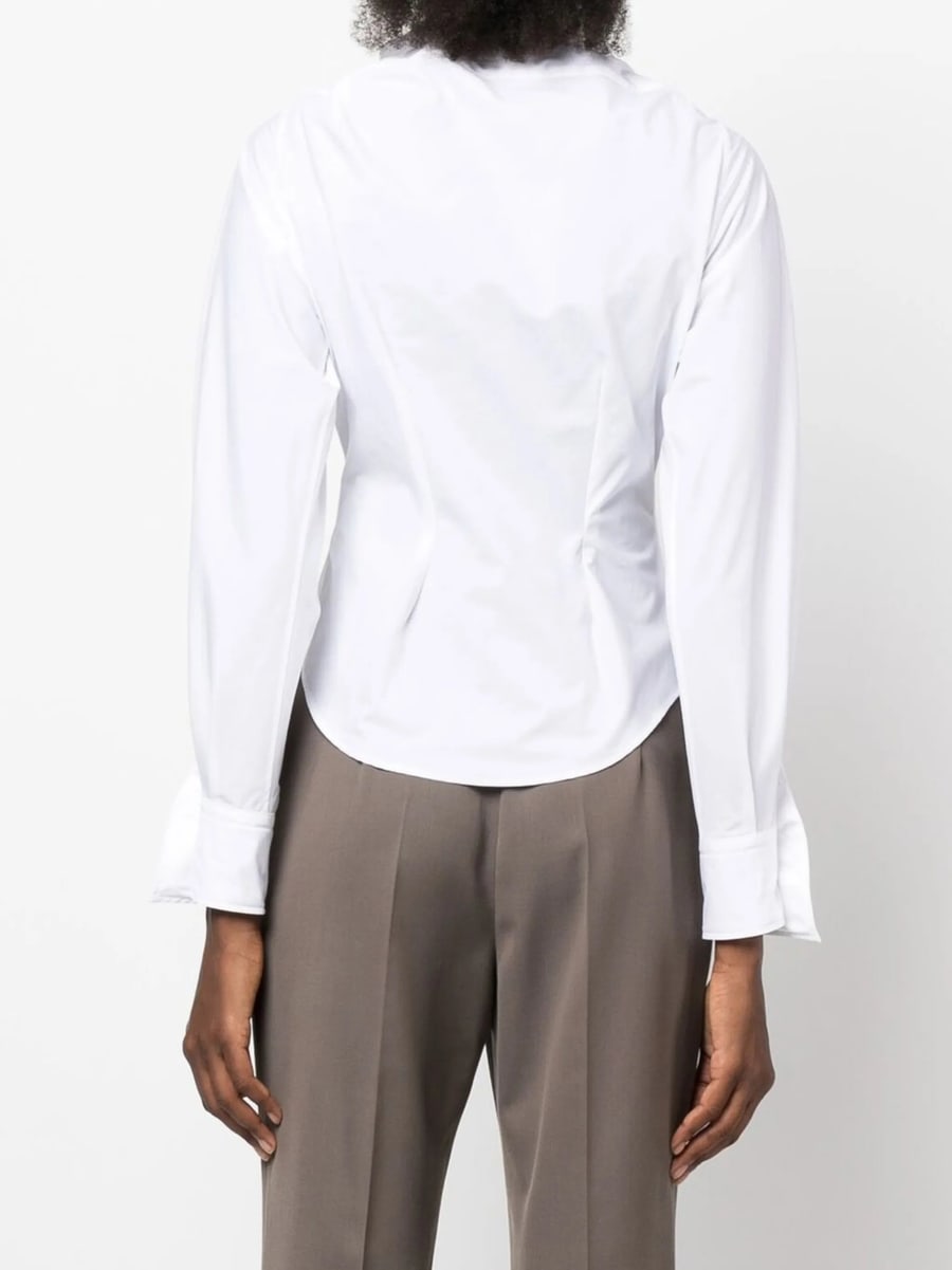 Vivienne Westwood Vivienne Westwood Draped Orb-embroidered Shirt, view 3