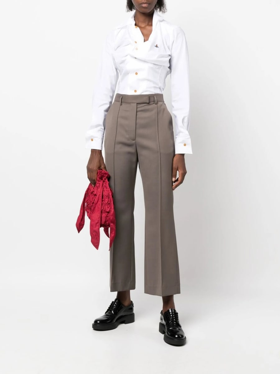 Vivienne Westwood Vivienne Westwood Draped Orb-embroidered Shirt, view 5