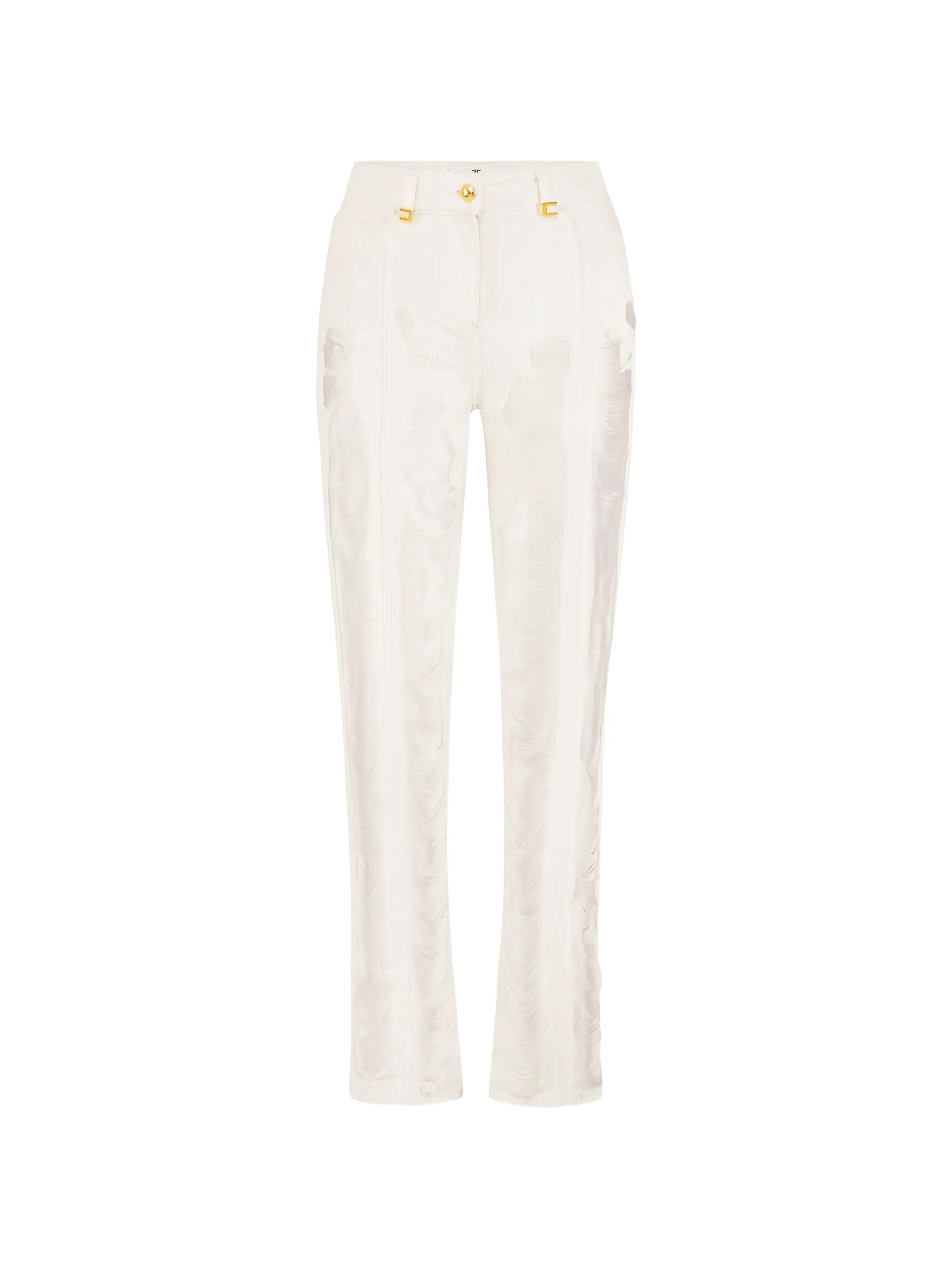 Elisabetta Franchi Elisabetta Franchi Palazzo Jeans With Fringes