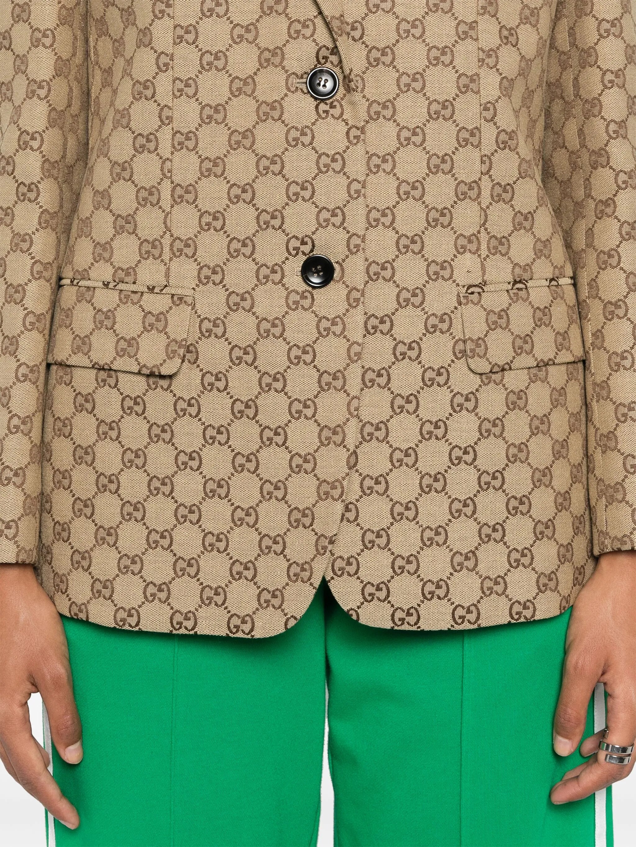 Gucci Gucci GG Canvas Single-breasted Blazer, view 2