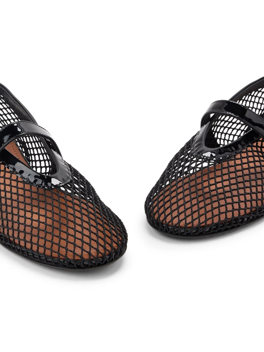 Alaïa Alaïa Fishnet Ballet Flats, view 2