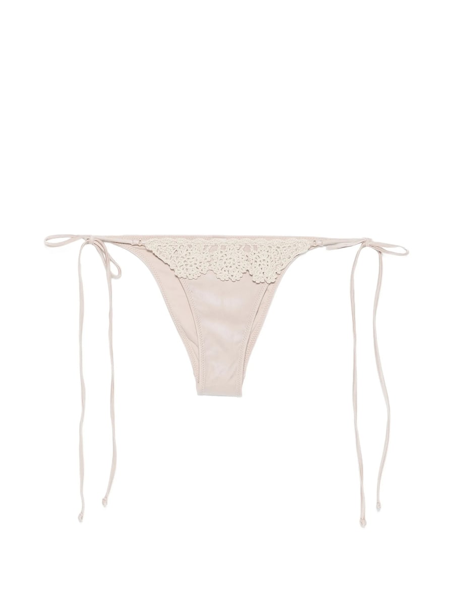 Frankies Bikinis Frankies Bikinis Mackenzie Crochet-trim Side-tie Bikini Bottoms