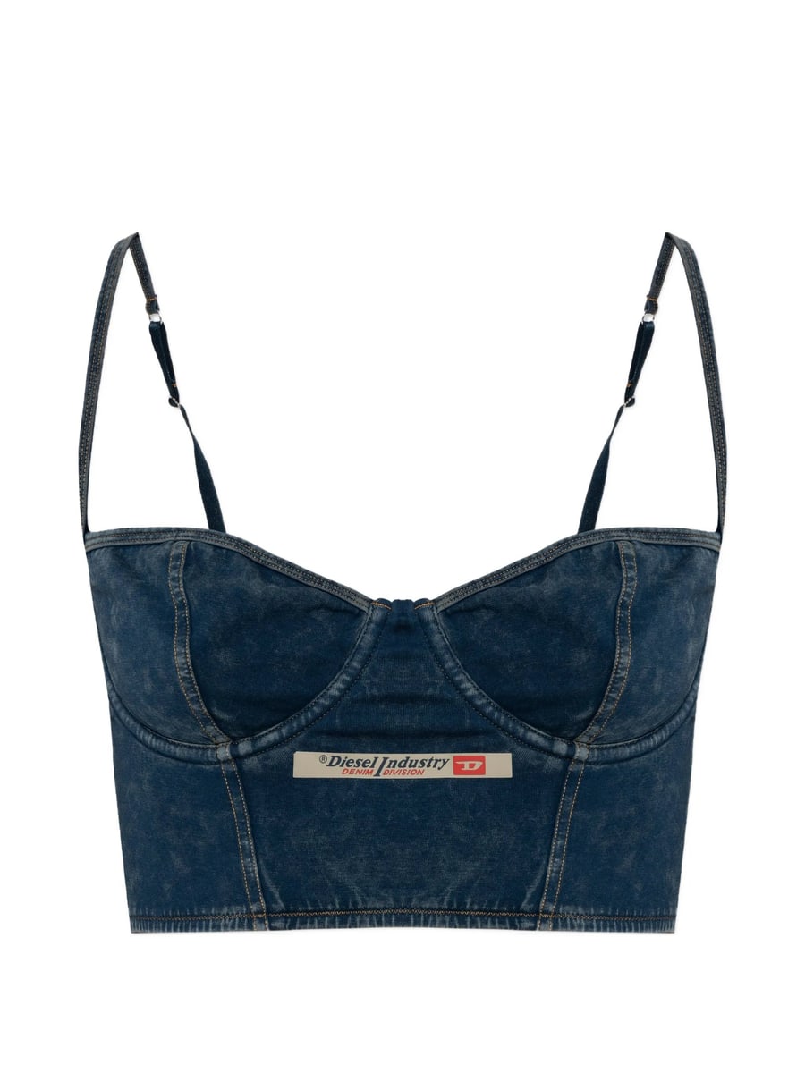 Diesel Diesel Sheila-Dnm Logo-patch Bra