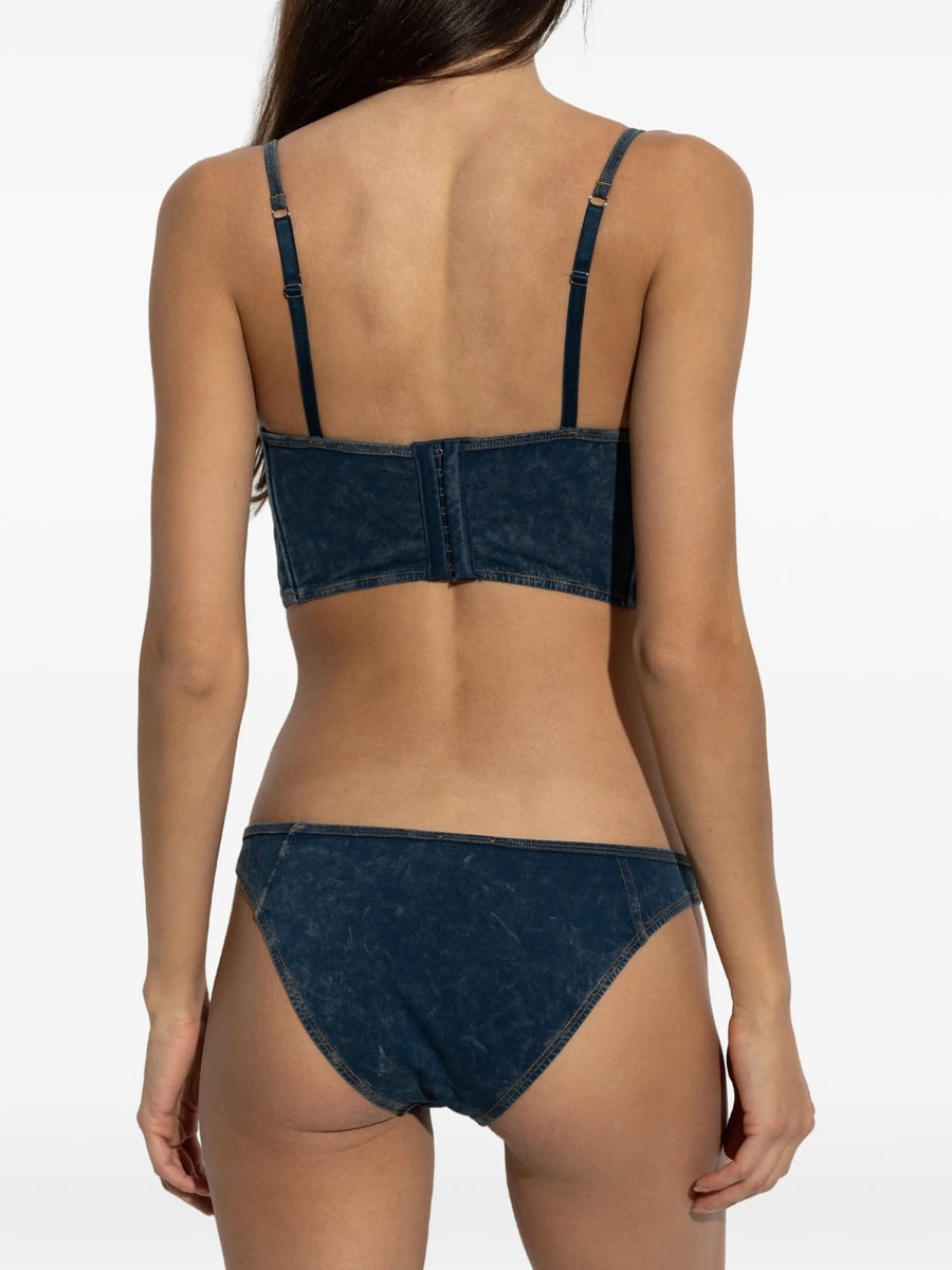 Diesel Diesel Sheila-Dnm Logo-patch Bra, view 2