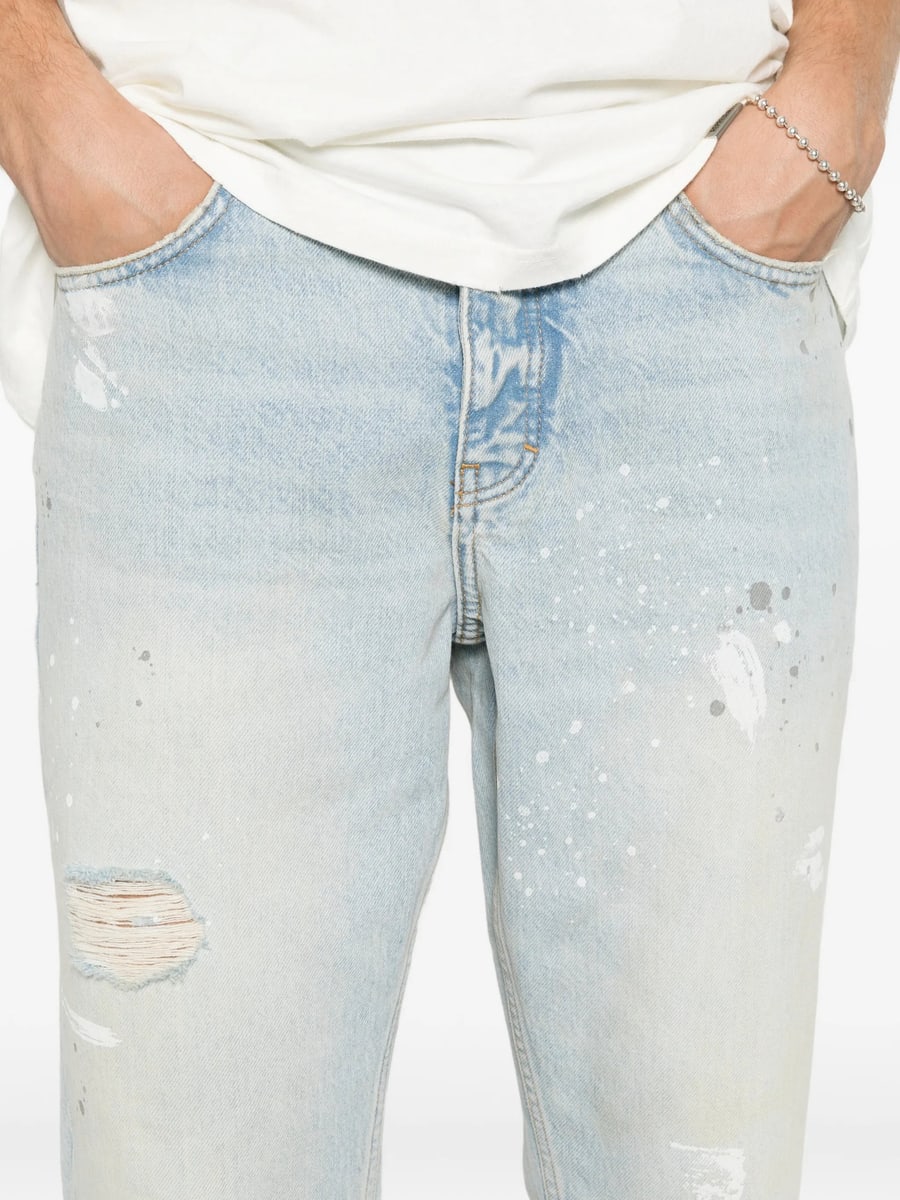 Represent Represent Paint-splatter Distressed Jeans, view 5
