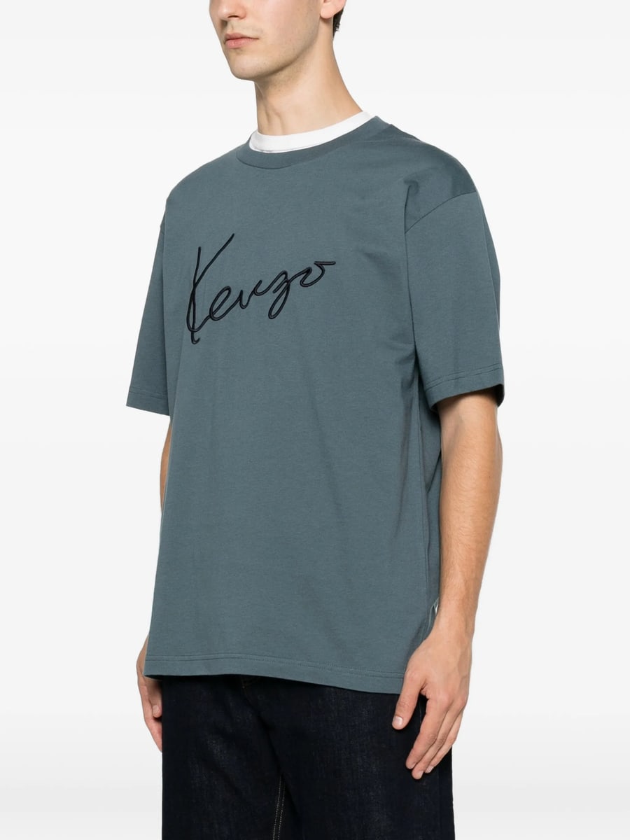 Kenzo Kenzo Logo-embroidered T-shirt, view 3
